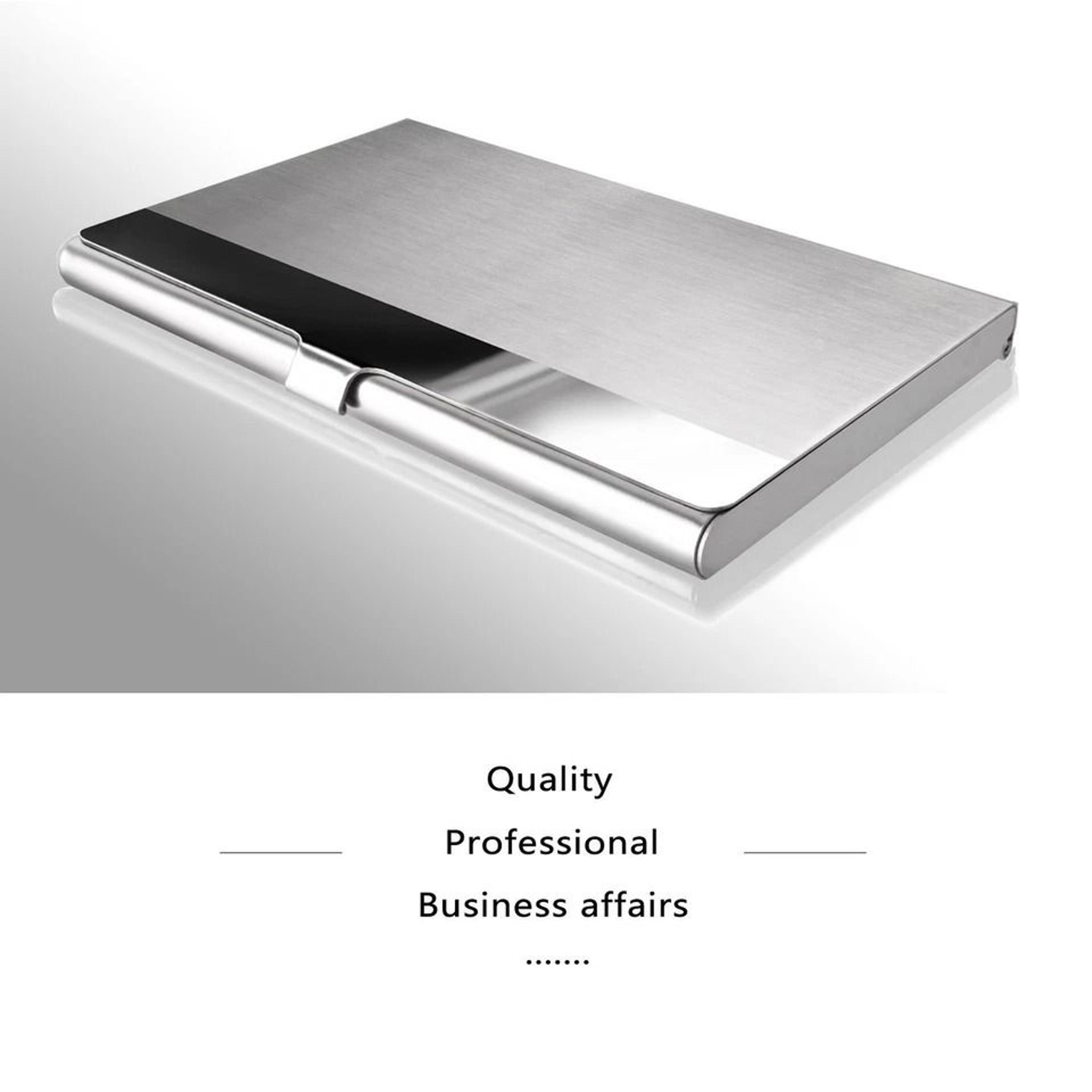 Stainless Steel Business Card Holder Case Slim Durable Metal Wallet For ID Credit Cards And Busines 7