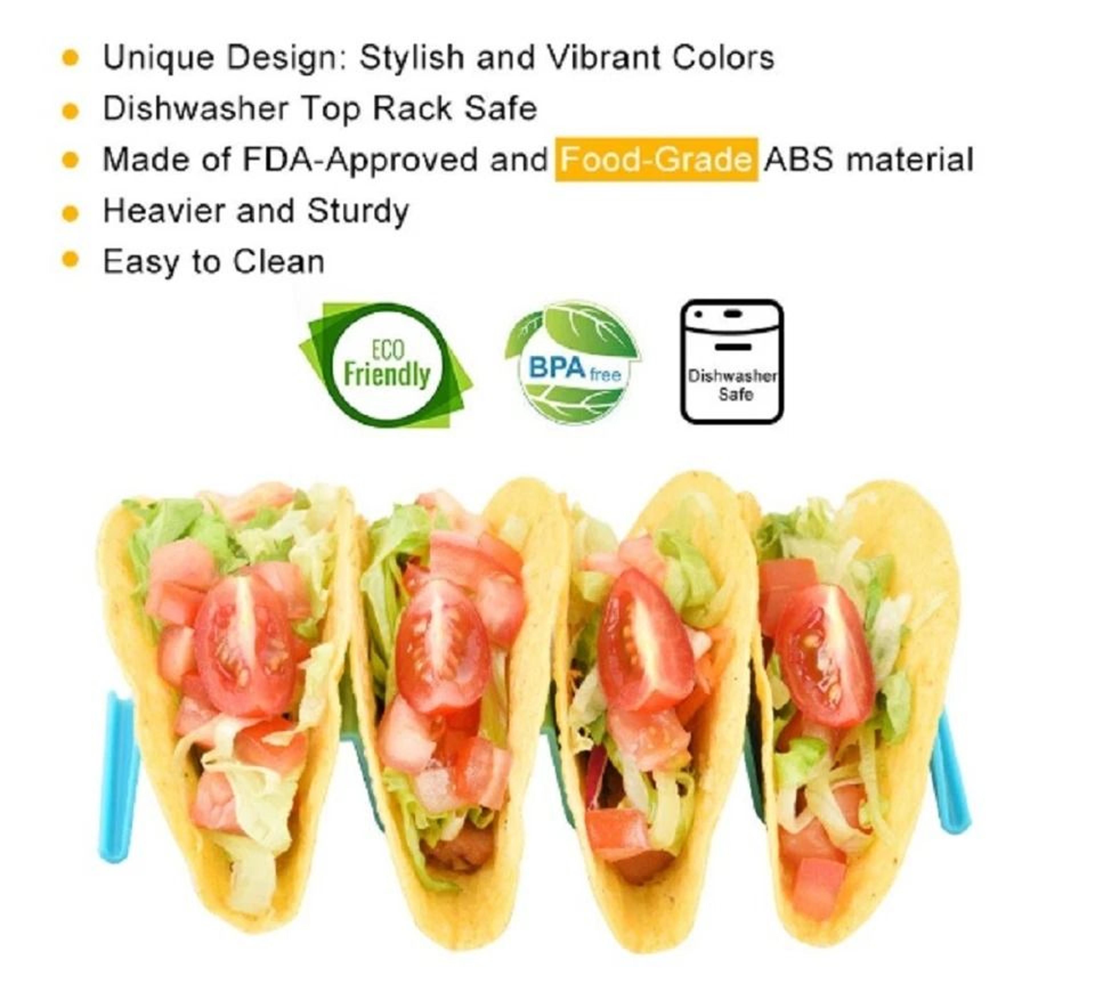 Taco Holder Stand For Hard Shell Tacos BPAFree Durable Plastic Tray For Easy Tacos 2
