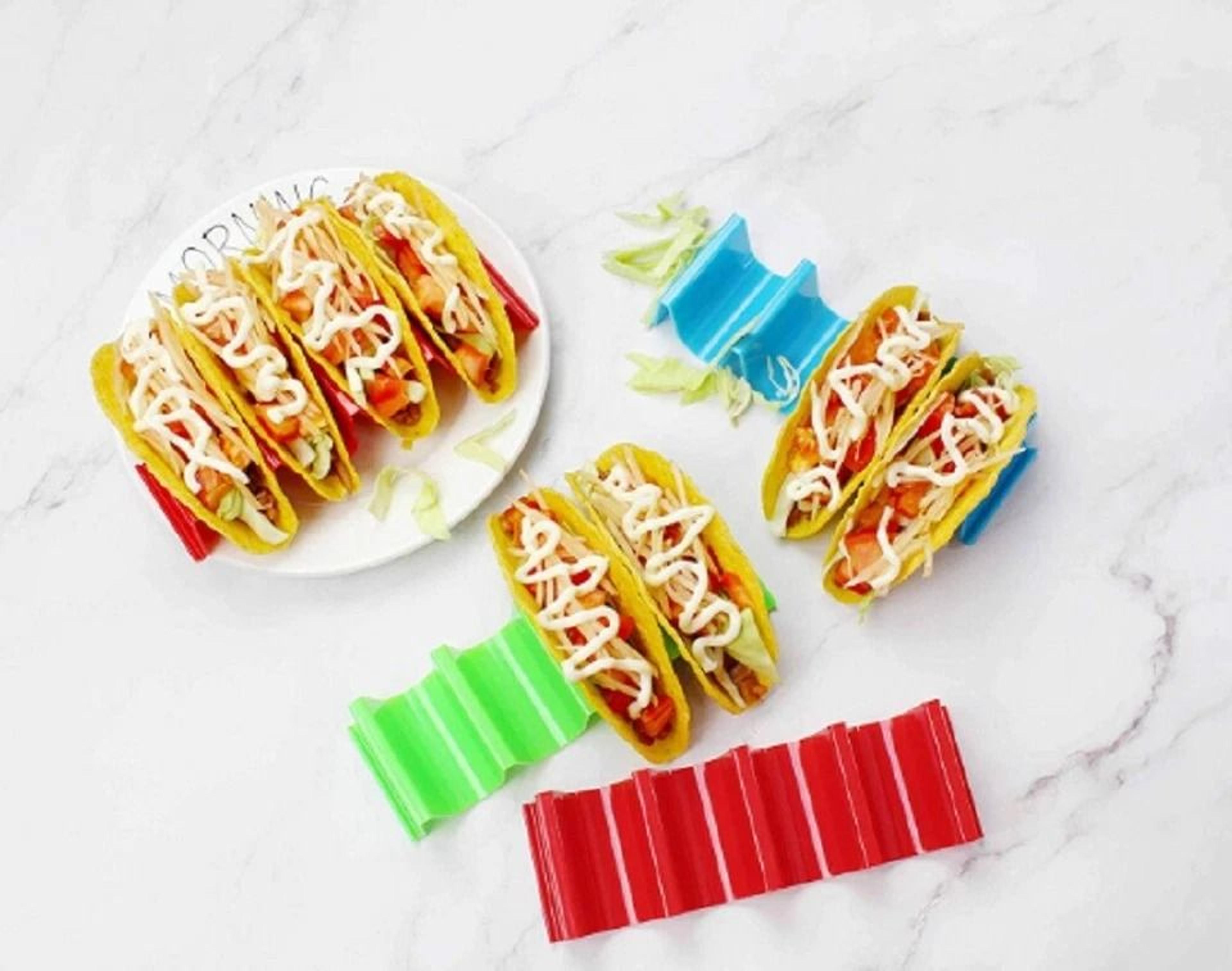 Taco Holder Stand For Hard Shell Tacos BPAFree Durable Plastic Tray For Easy Tacos 5