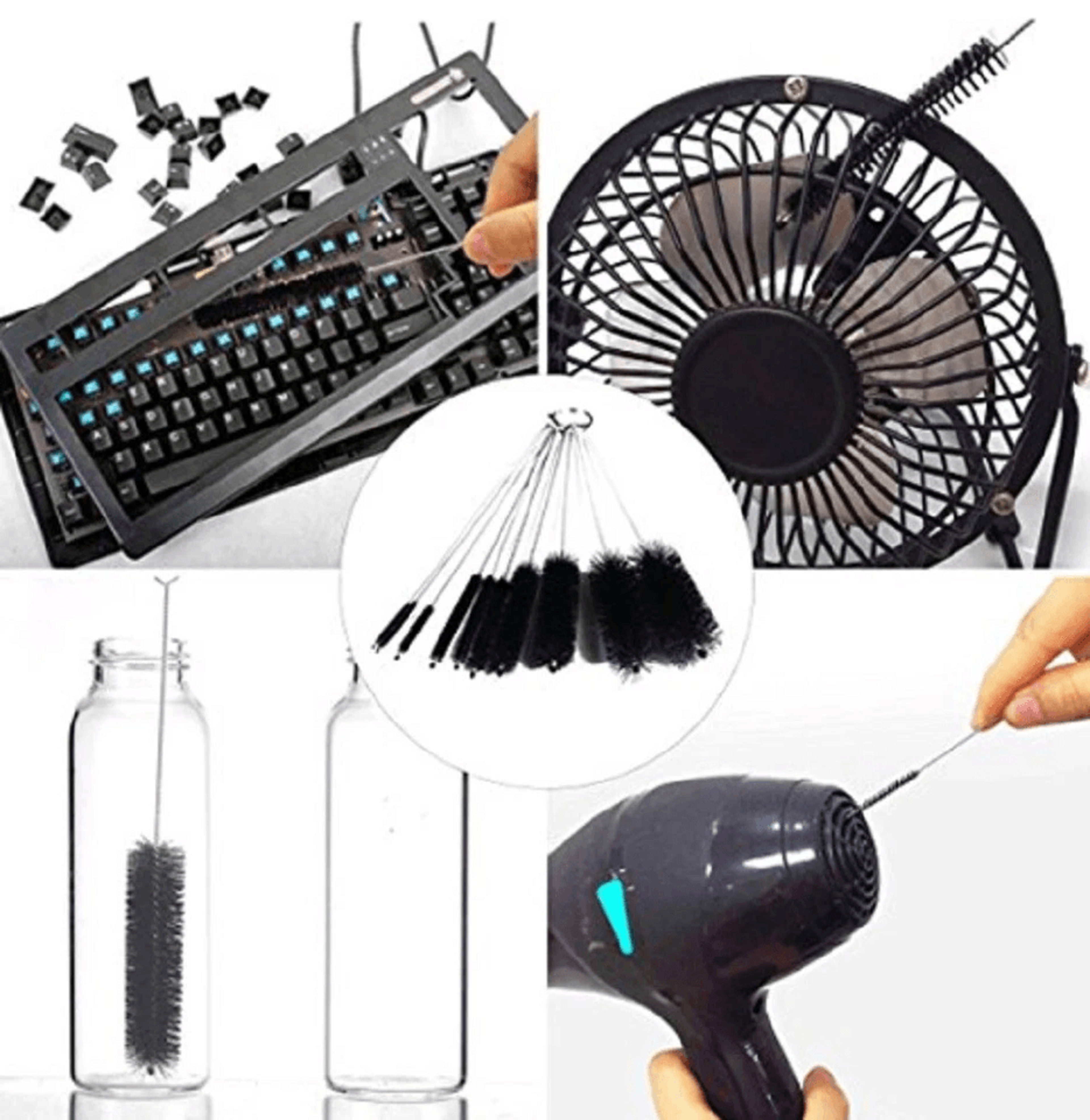 Nylon Bristle Straw Cleaning Brushes Stainless Steel Wire Drink Pipe Cleaner For Easy EcoFriendly C 5