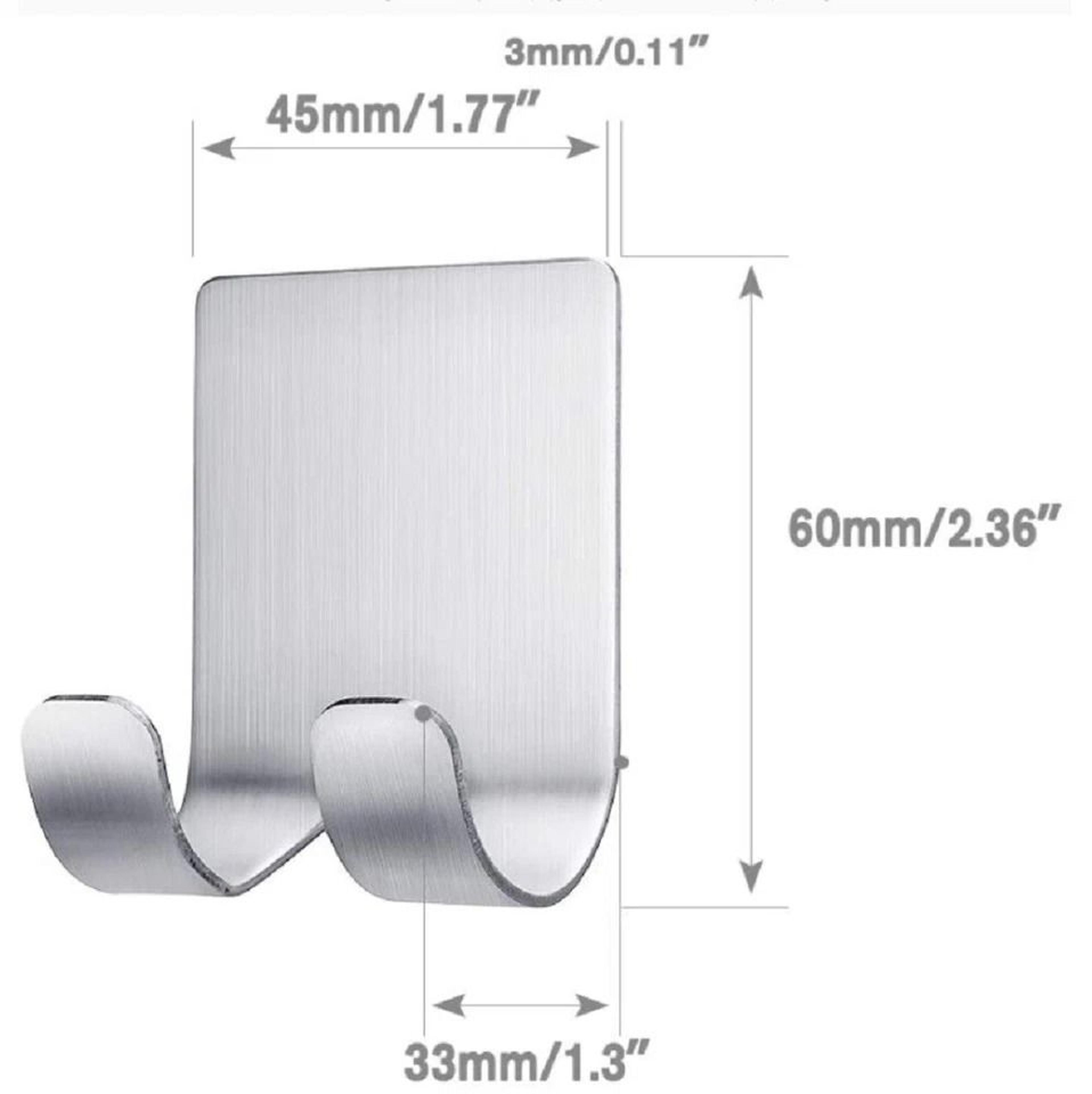Stainless Steel Razor Holder Hooks Adhesive Wall Mount Bathroom Organizers 2