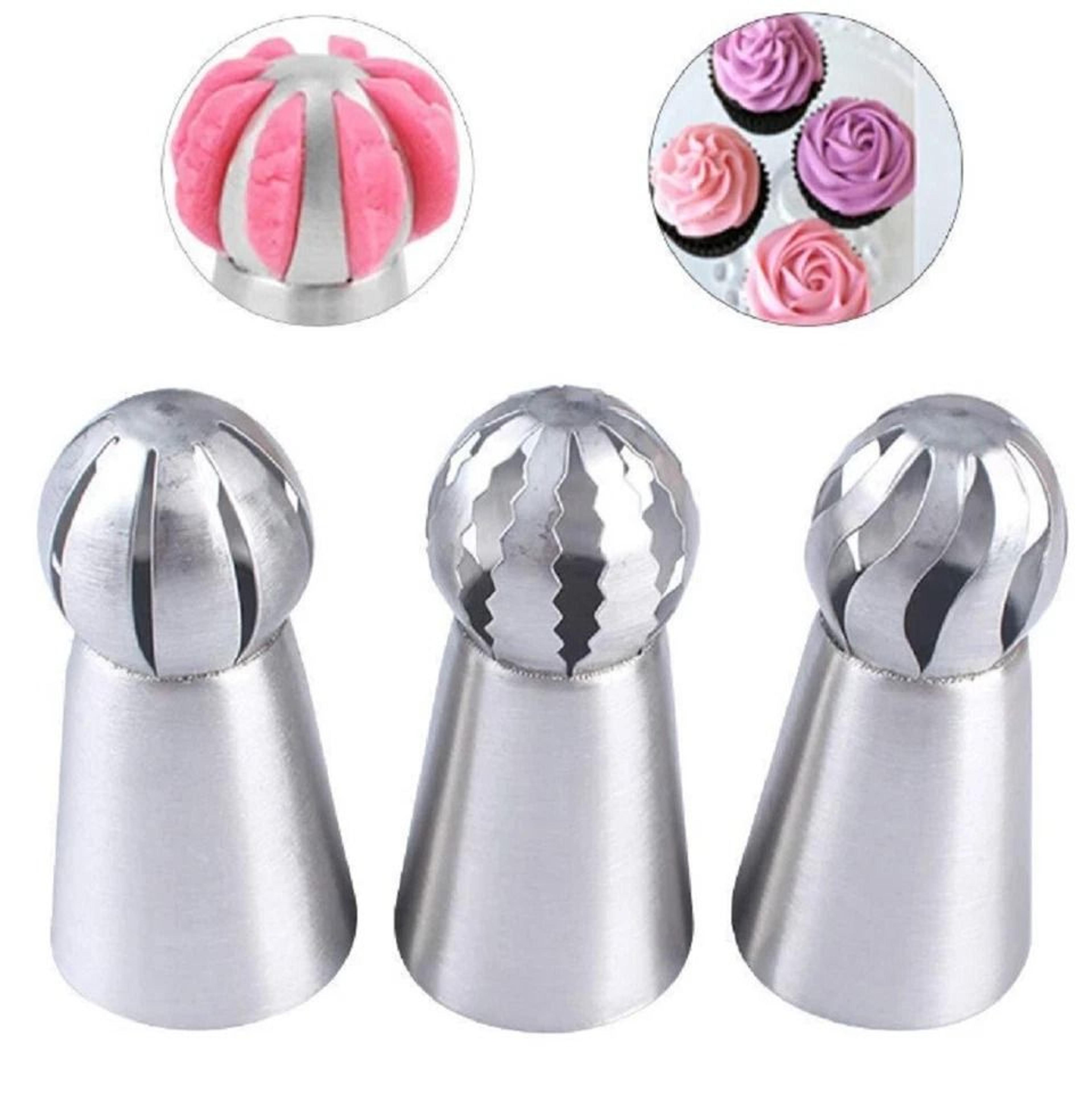 piping tips set ball icing nozzle stainless steel pastry tips