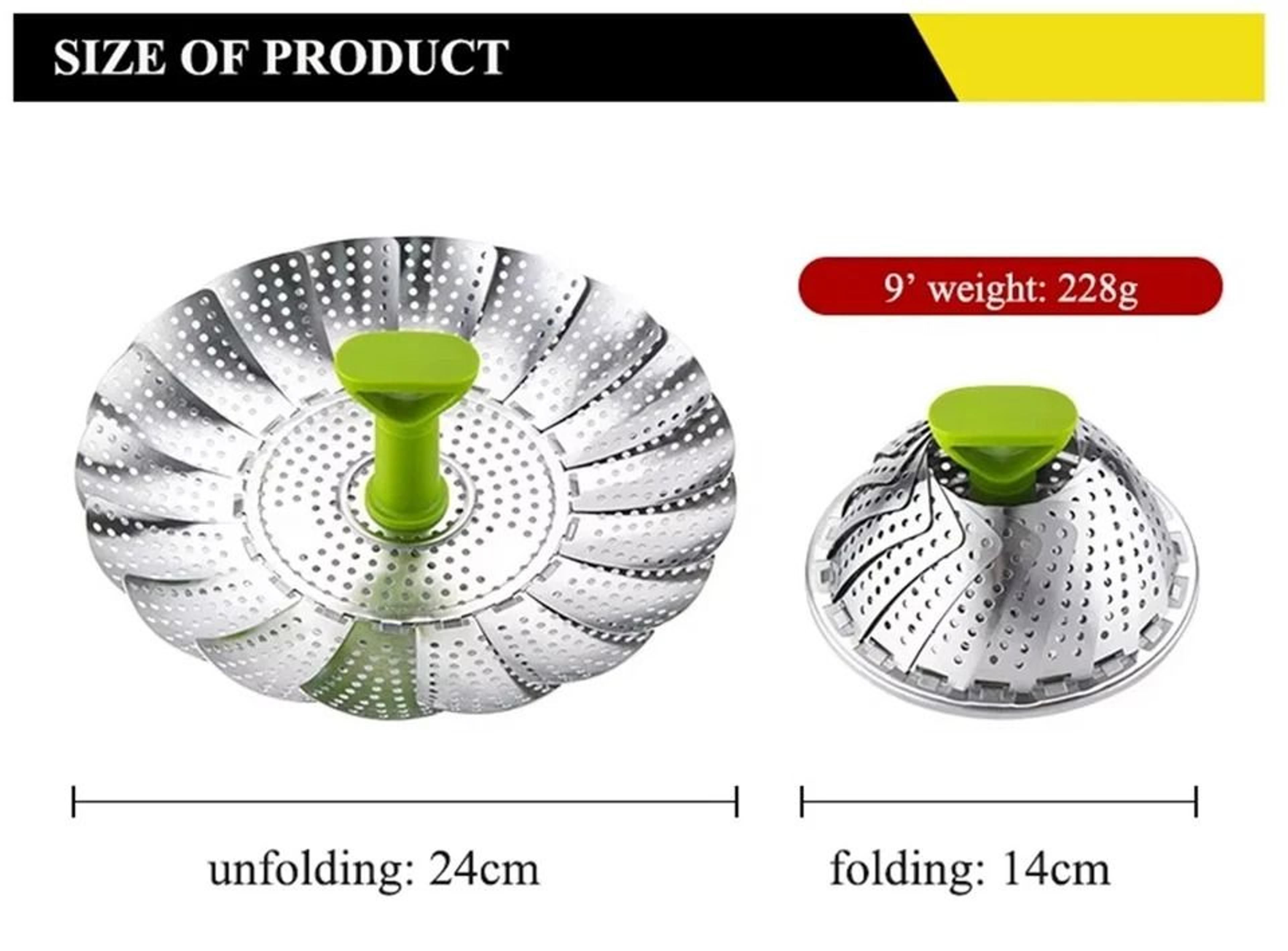 Expandable Vegetable Steamer Basket Stainless Steel Dumpling Steamer Insert For Pots 13