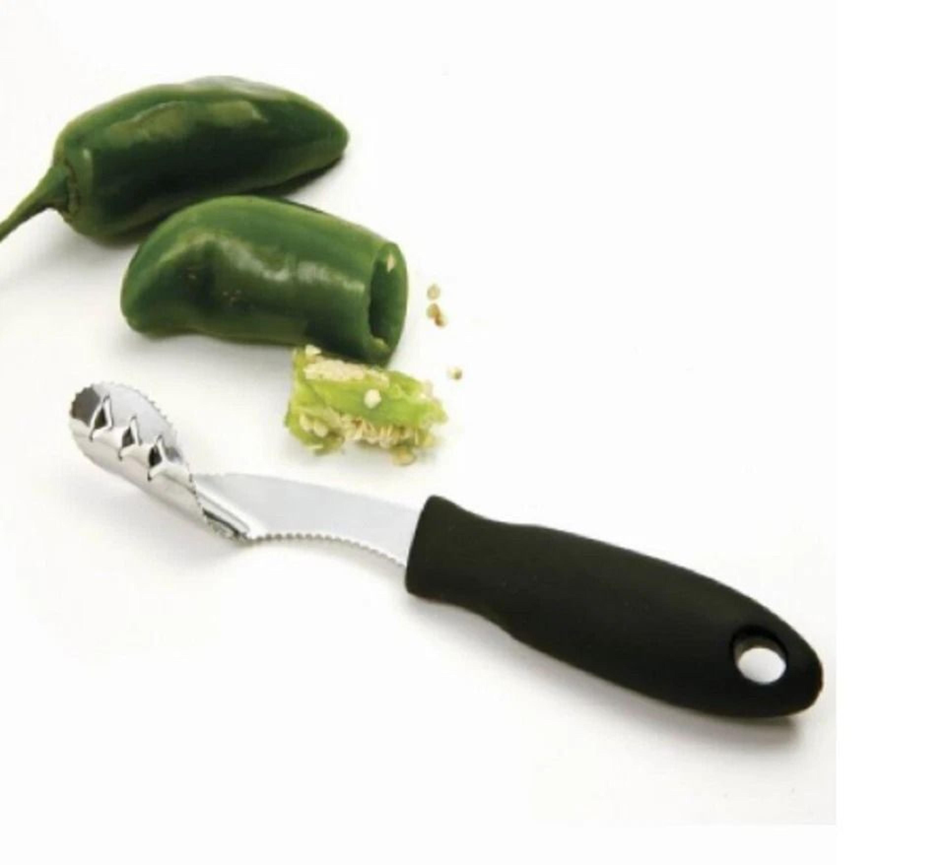 Stainless Steel Corer And Cutter Pepper Seed Remover Kitchen Prep Tool 2