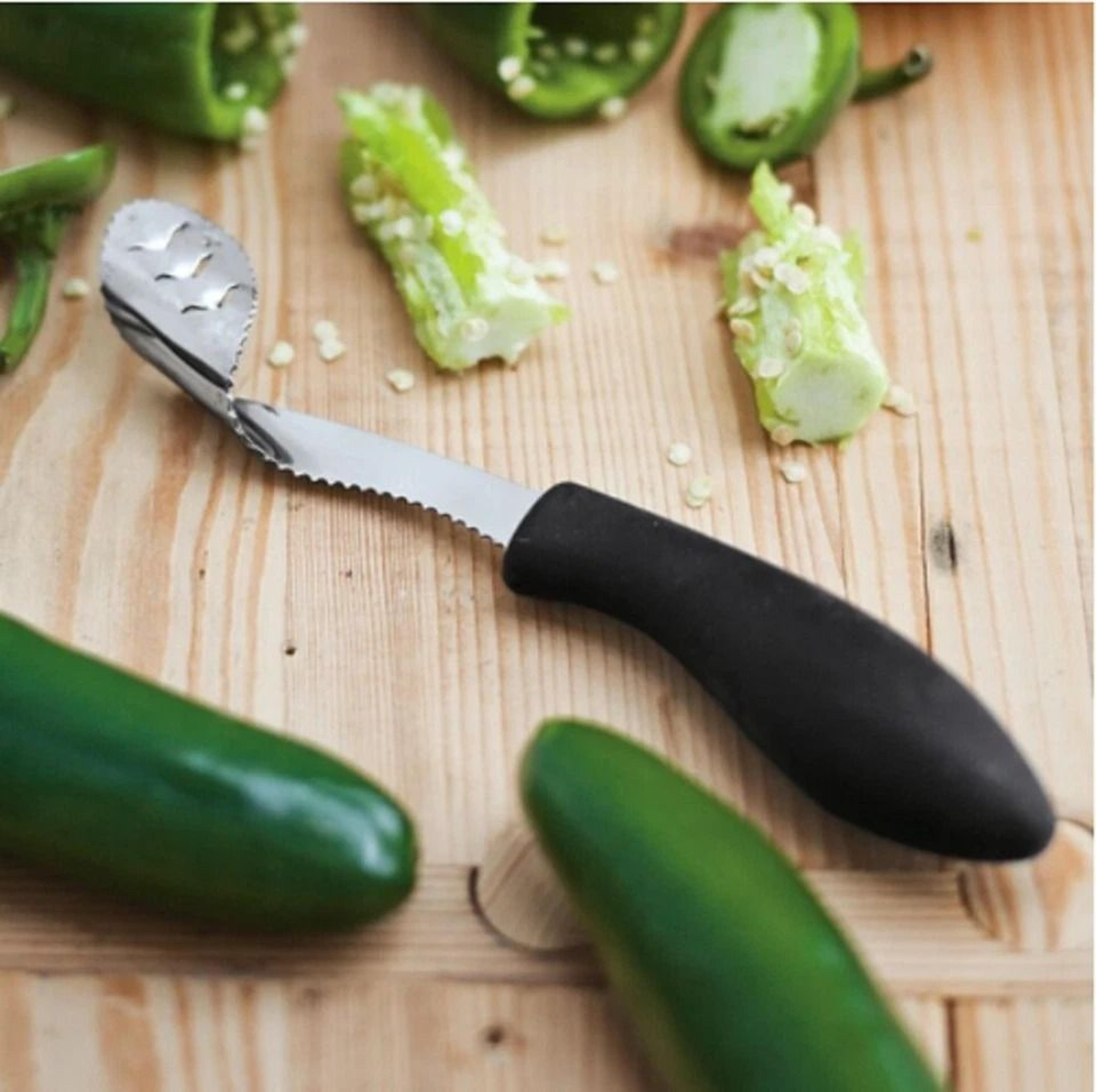 Stainless Steel Corer And Cutter Pepper Seed Remover Kitchen Prep Tool 5