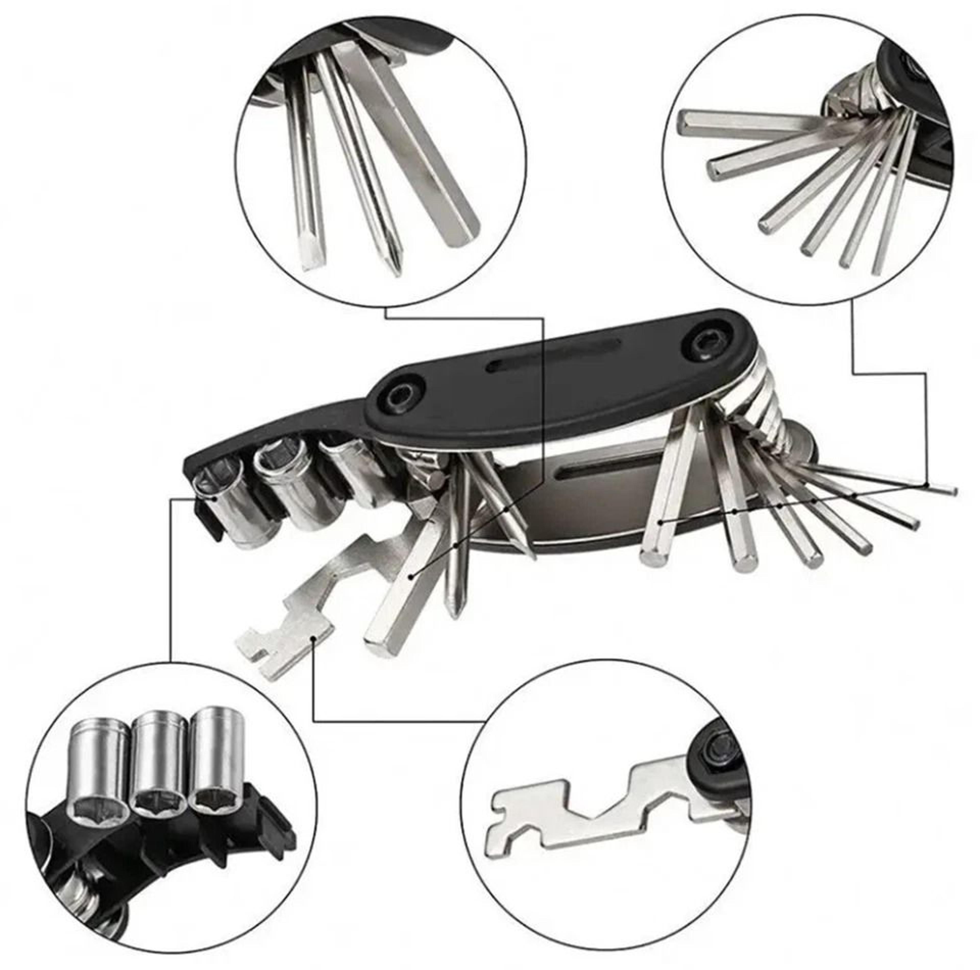 Bike Repair Tool Kit Portable Bicycle Multitool For Road And Mountain Bikes 9