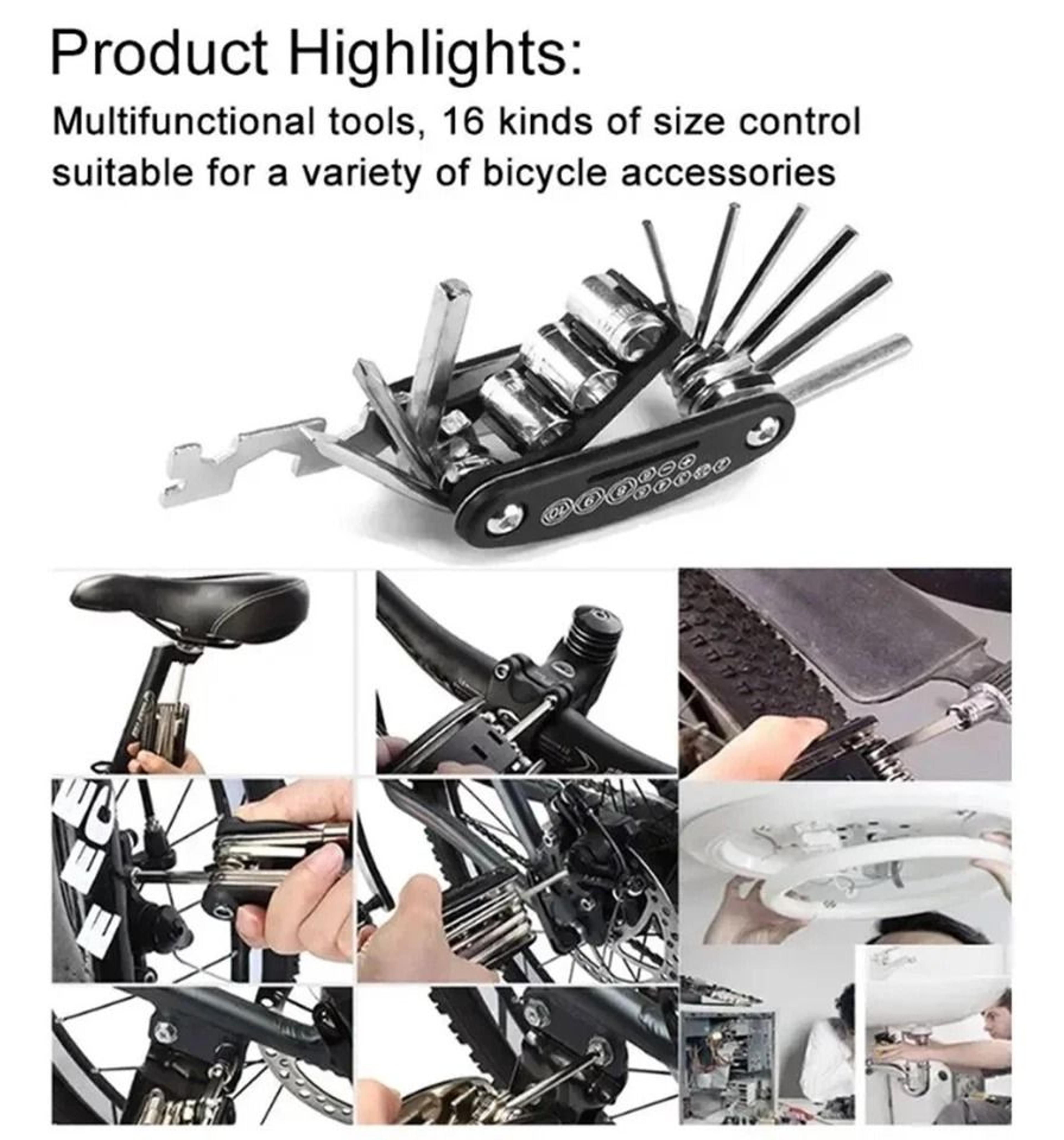 Bike Repair Tool Kit Portable Bicycle Multitool For Road And Mountain Bikes 6