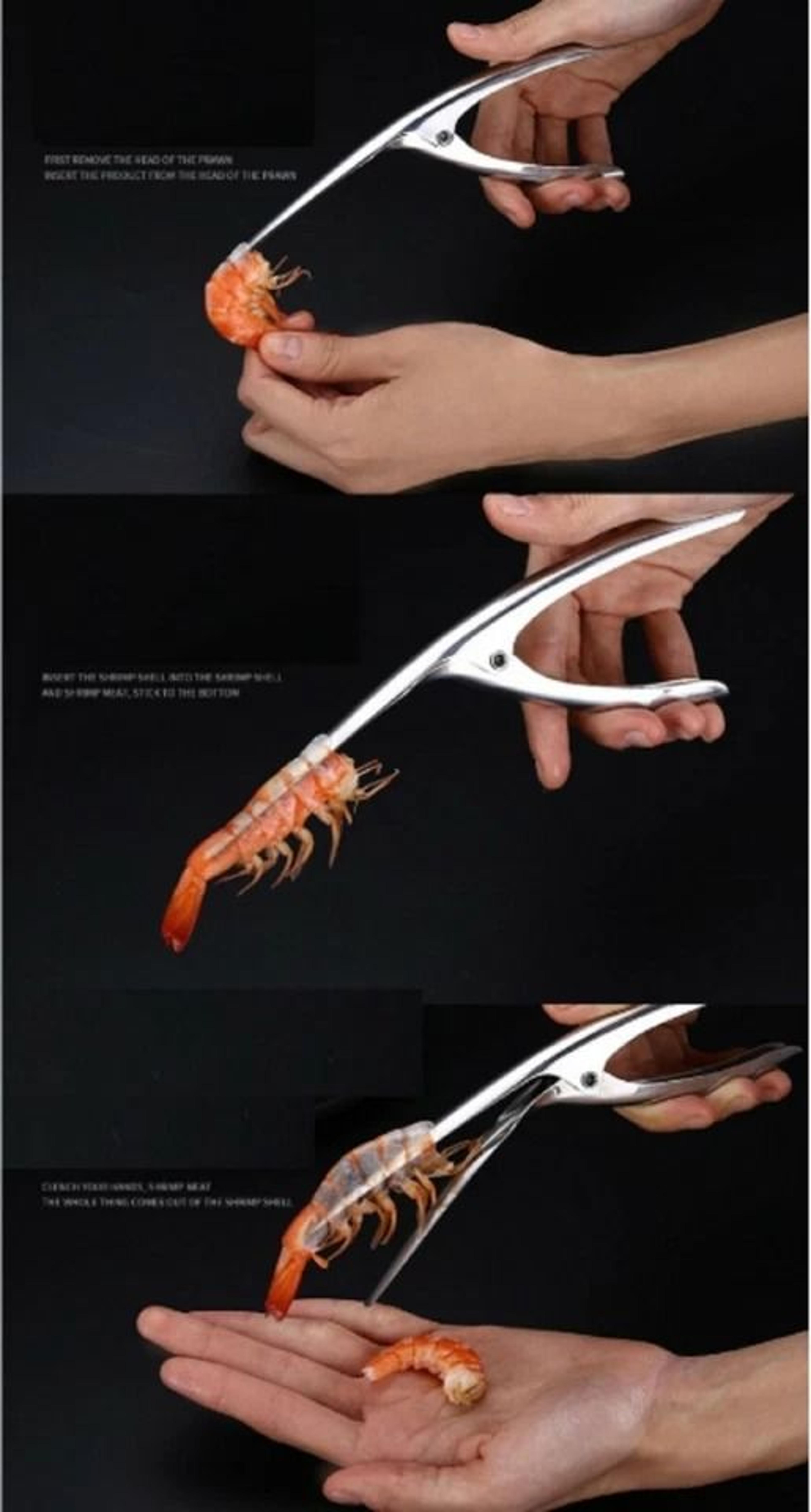 Stainless Steel Shrimp Deveiner Tool And Shrimp Peeler For Quick Seafood Prep 3