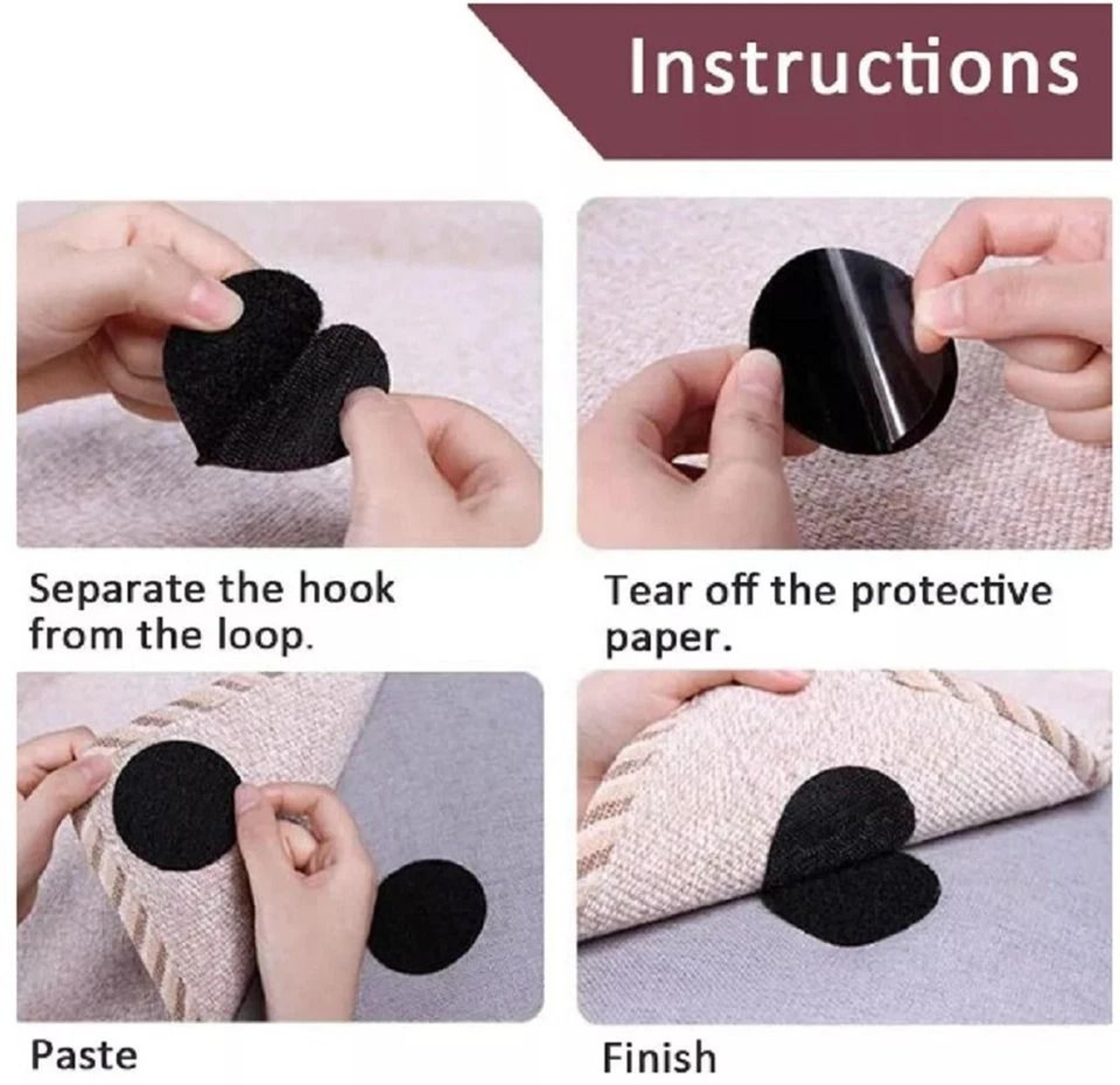 Self Adhesive Hook And Loop Strips Sticky Back Nylon Fastener Set 8
