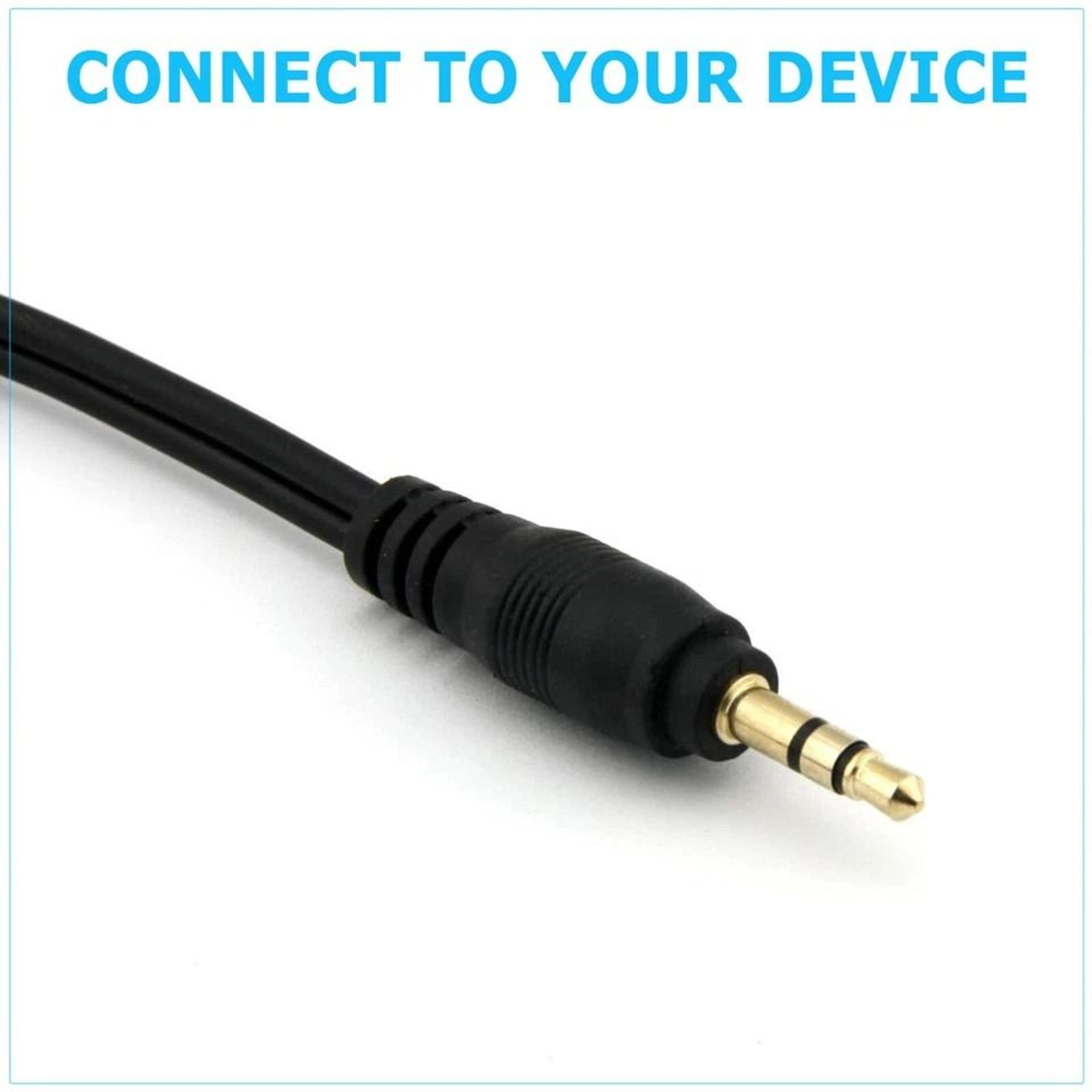Headset Splitter Cable Gold Plated Audio Mic Adapter For Headphones And PC 4