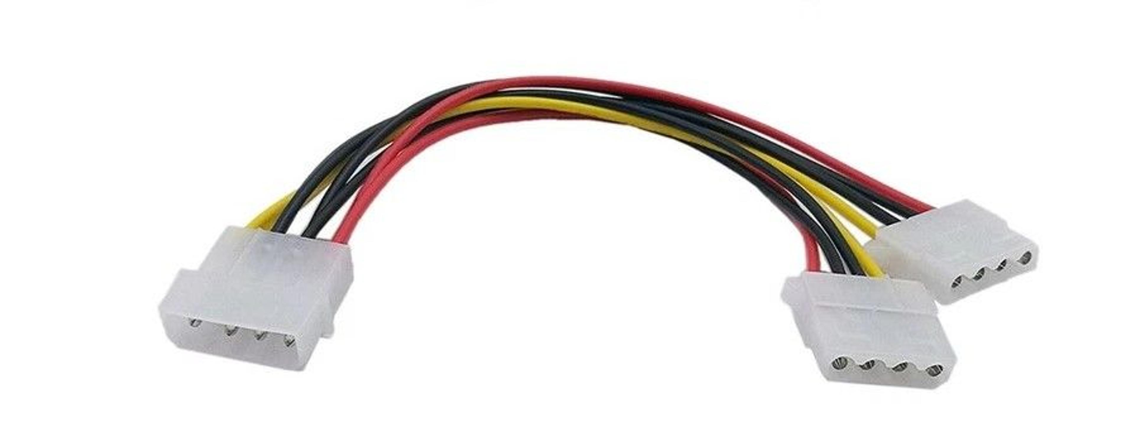 molex splitter cable male to dual female ide power adapter