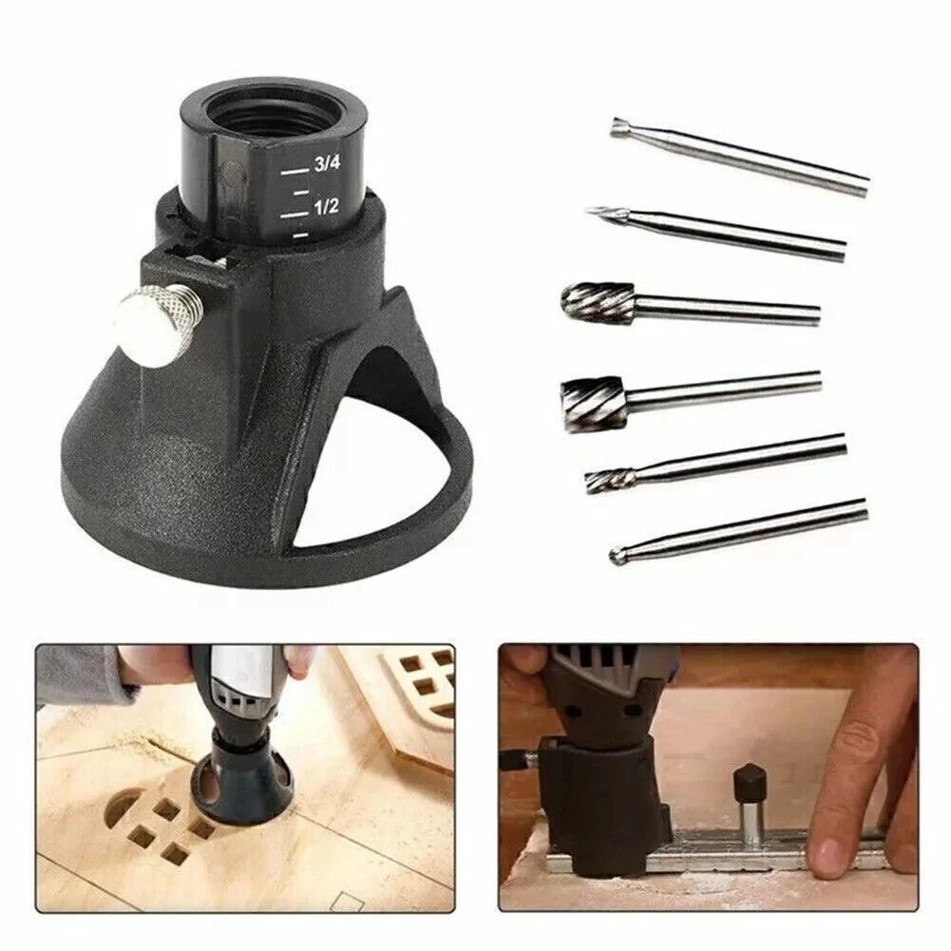 Dremel Rotary Tool Cutting Guide Kit With Router Bits Set And Drill Bits 5