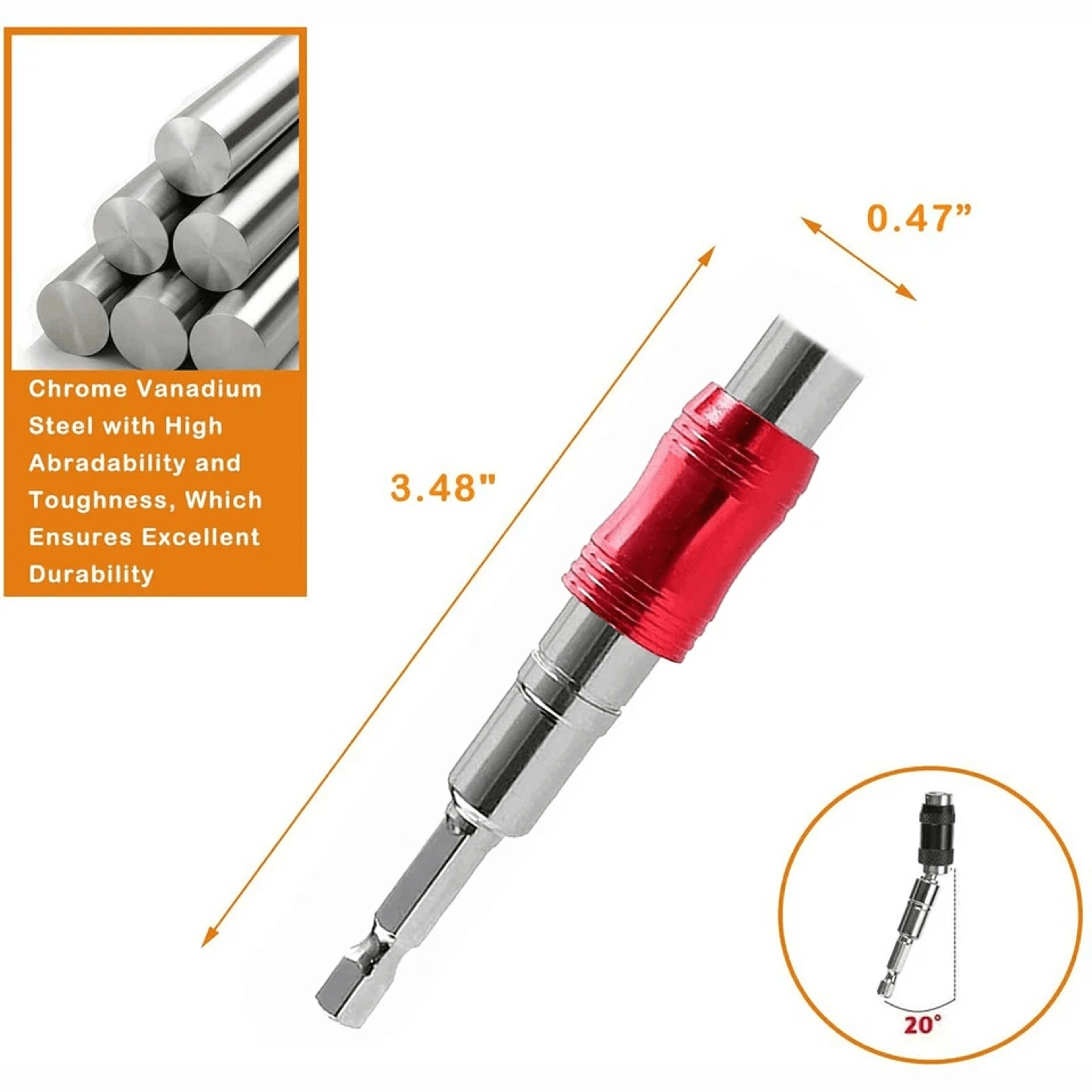 Magnetic Bit Holder Quick Release Hex Shank Extension For Drill And Screwdriver Bits 5