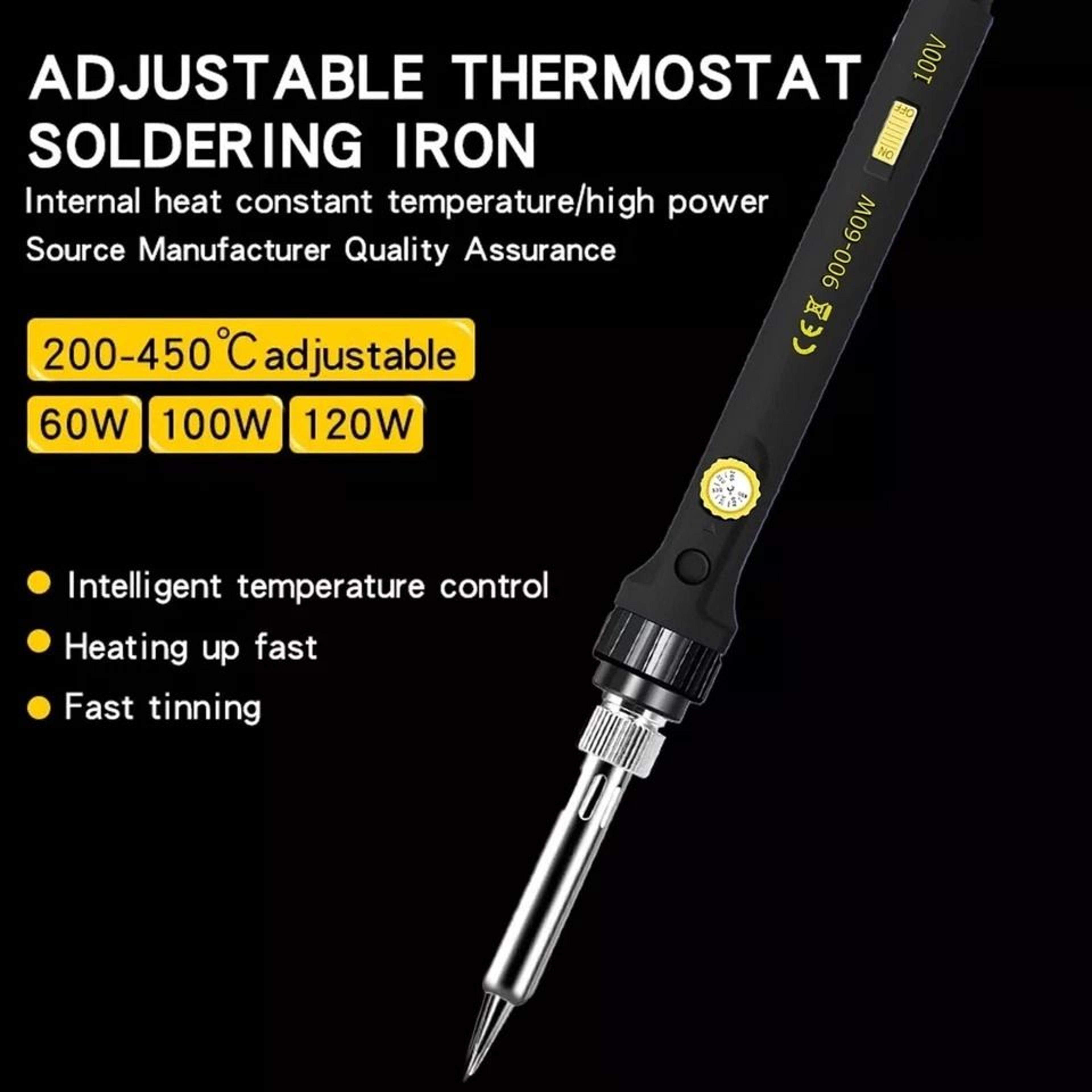 Soldering Iron Kit Adjustable Temperature Electronics Repair Tool Set 6