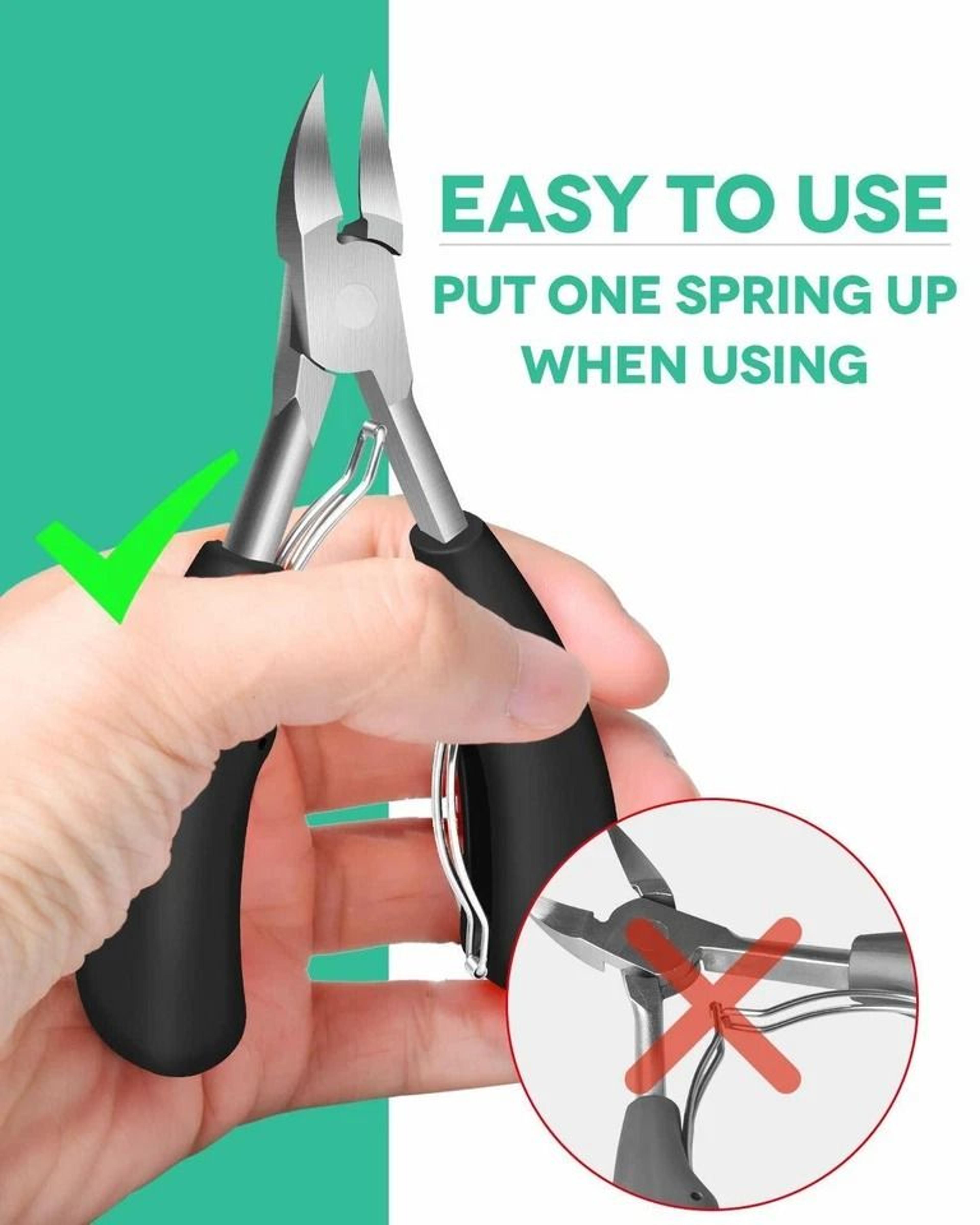 Heavy Duty Thick Toenail Clippers For Ingrown Nails Precision Scissor Cutter 5