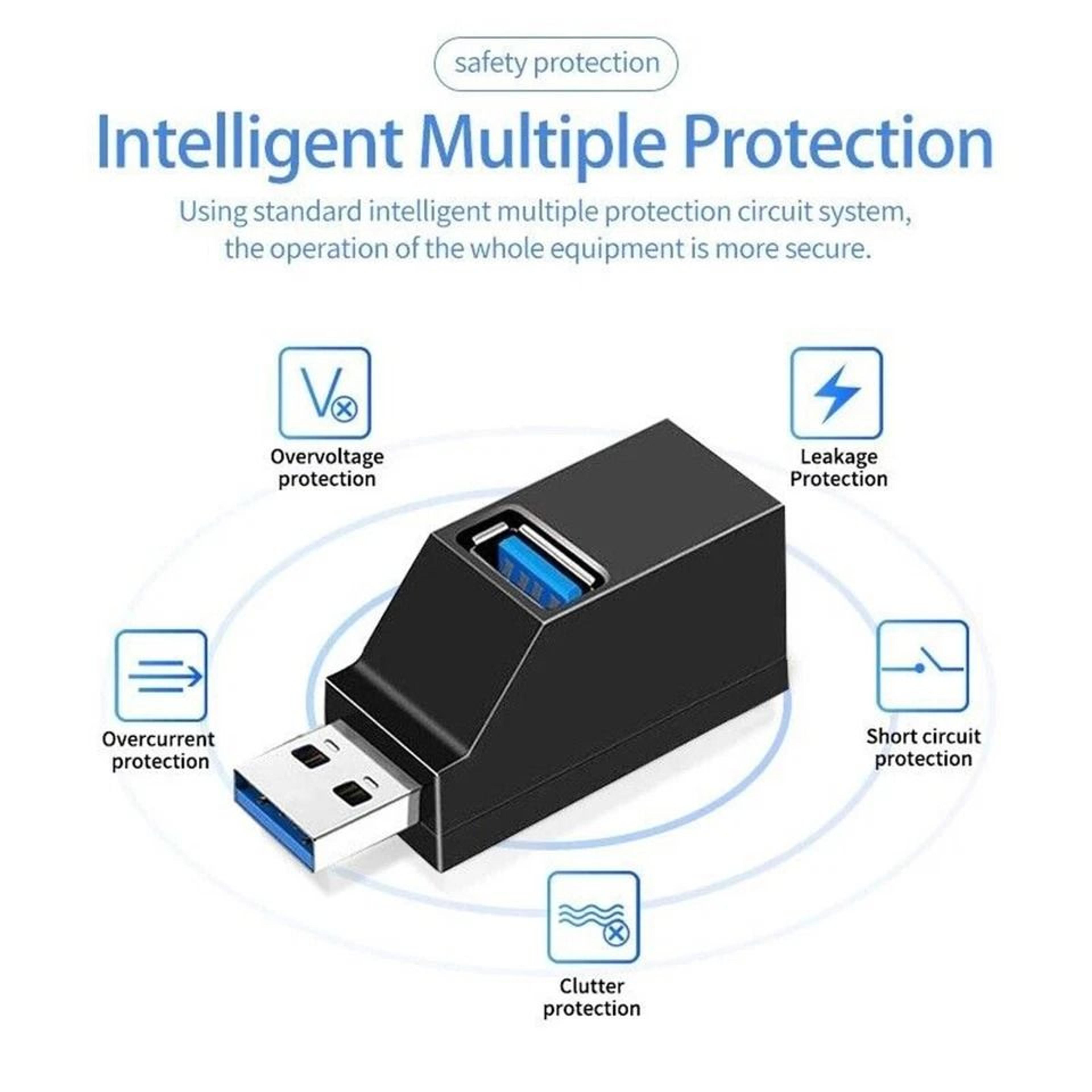 USB Hub Splitter For HighSpeed Data Transfer Compatible With PC Laptop And MacBook 5