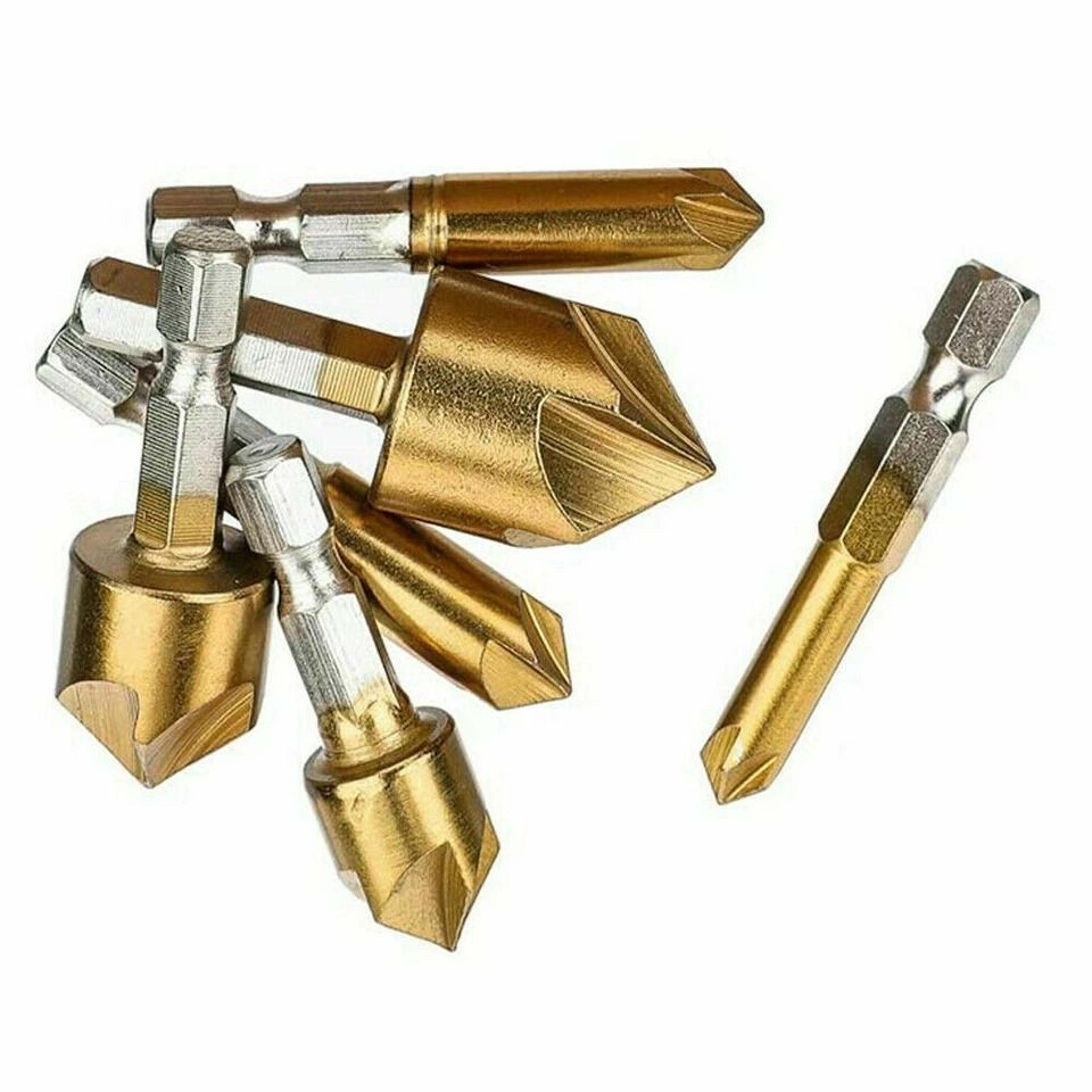 countersink drill bit set with hex shank hss woodworking pilot bits