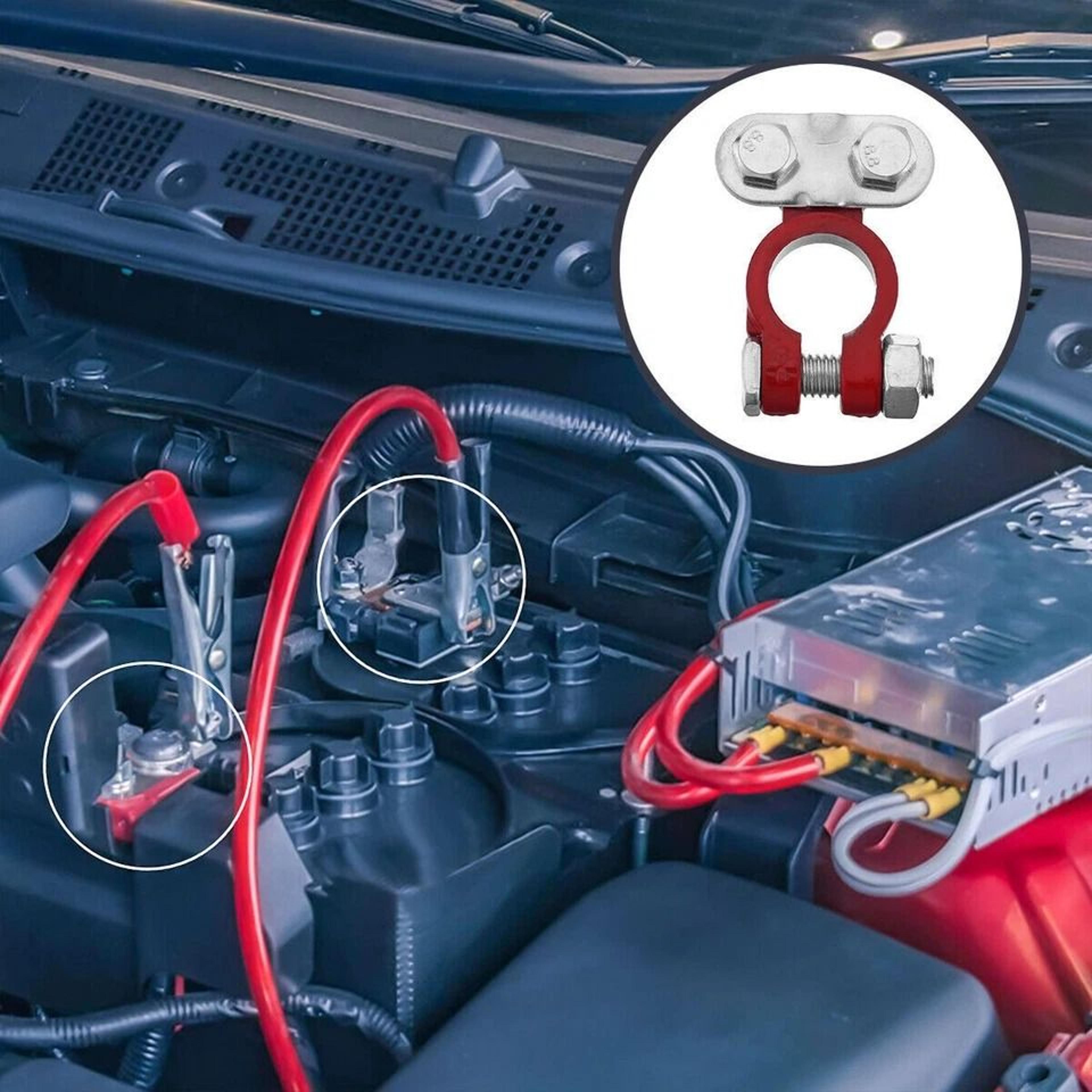 heavy duty car battery terminal connectors top post positive negative universal pair