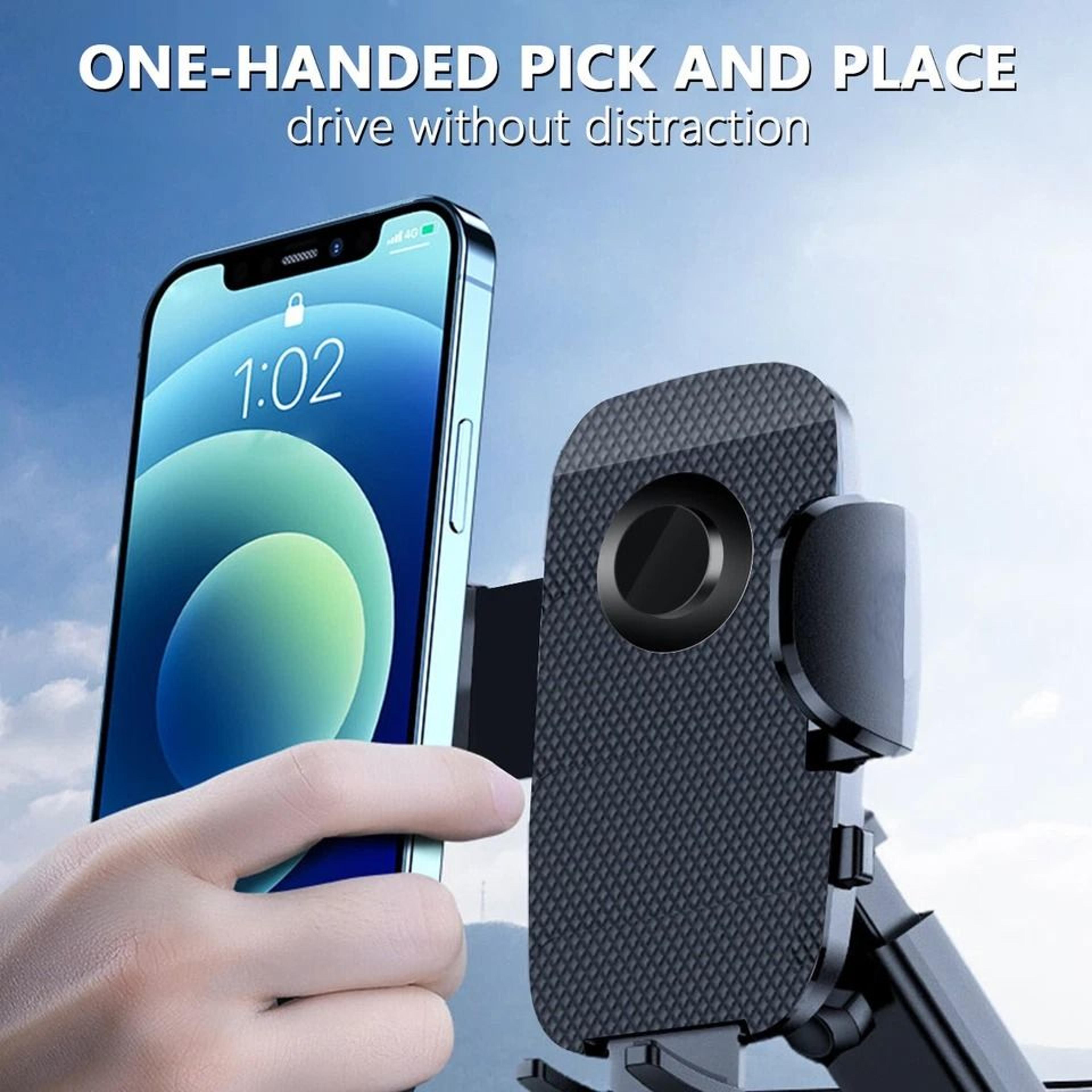 Universal Car Phone Holder Dashboard Windshield Mount With Telescopic Arm For IPhone And Samsung 3