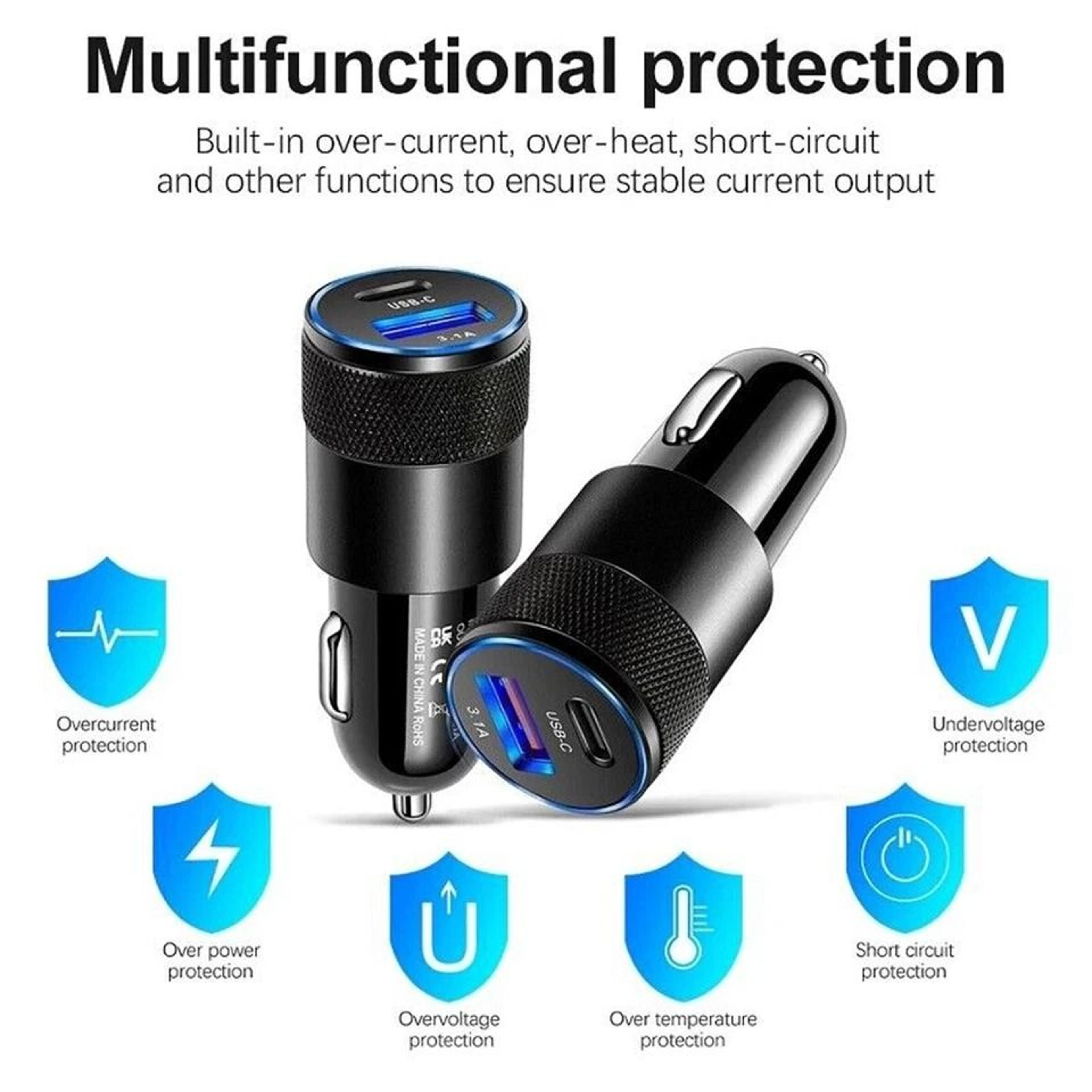 USB C Car Charger With PD Fast Charging For IPhone And More 3