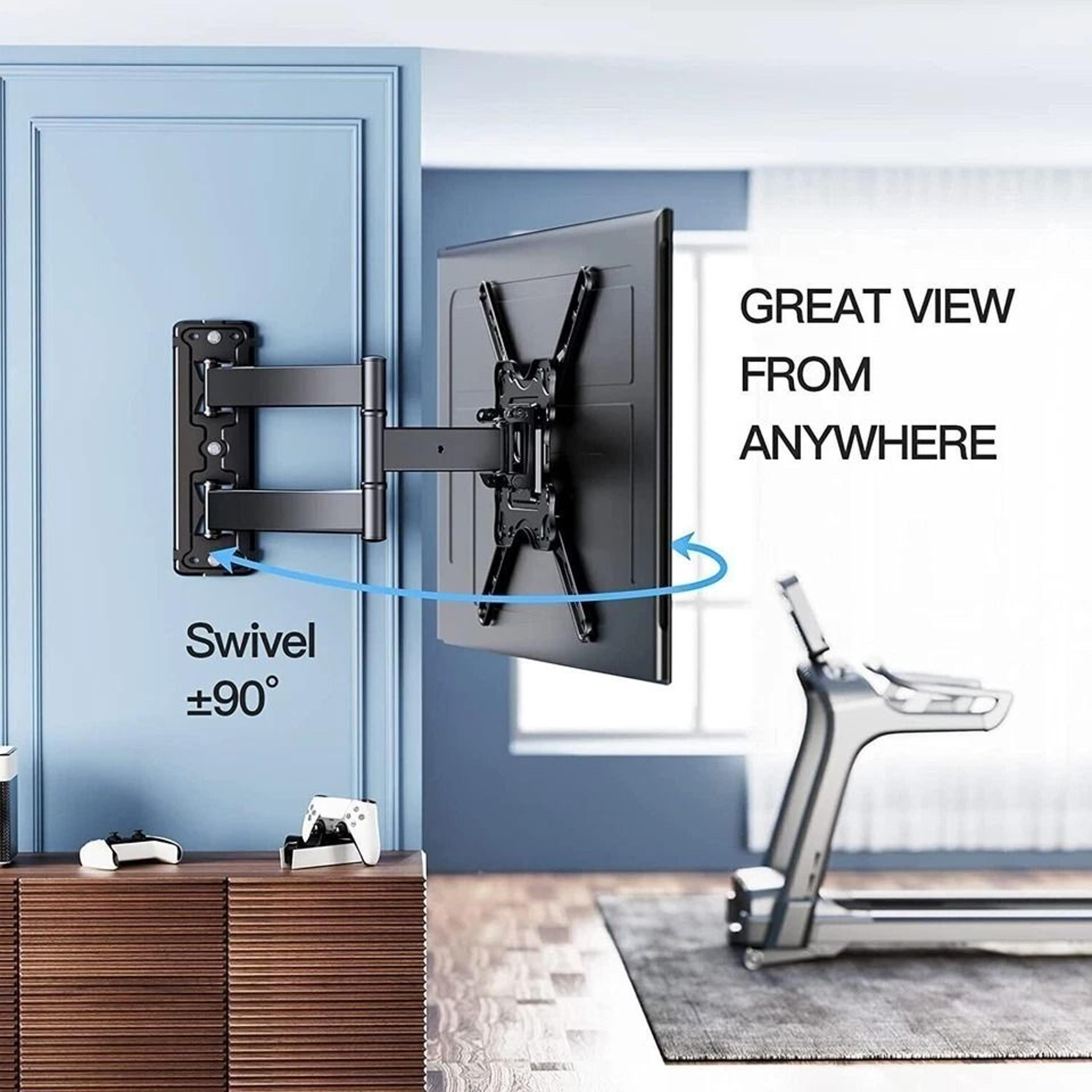 Full Motion TV Wall Mount Bracket For LCD LED TVs  Swivel Tilt Easy Installation 3