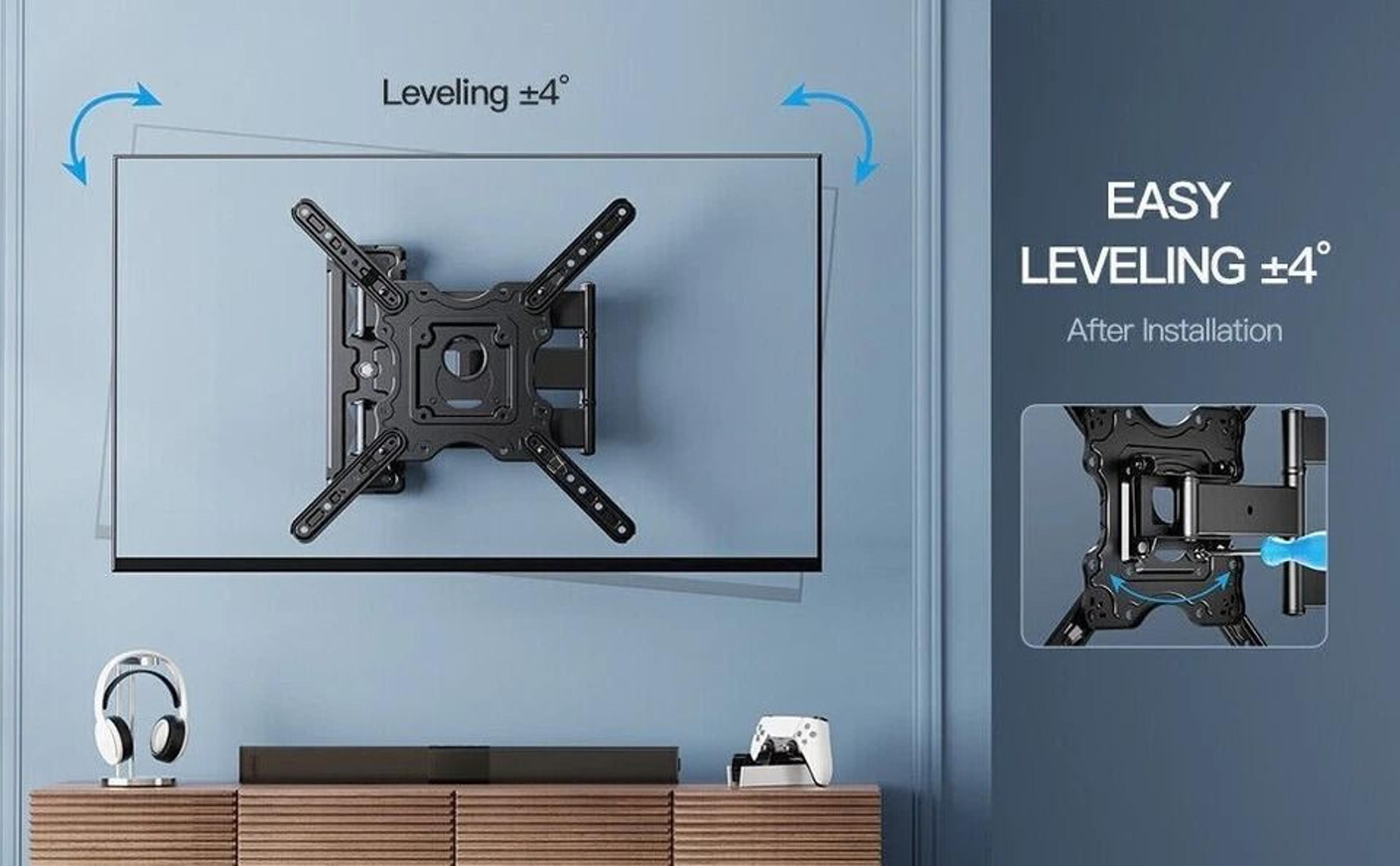Full Motion TV Wall Mount Bracket For LCD LED TVs  Swivel Tilt Easy Installation 5