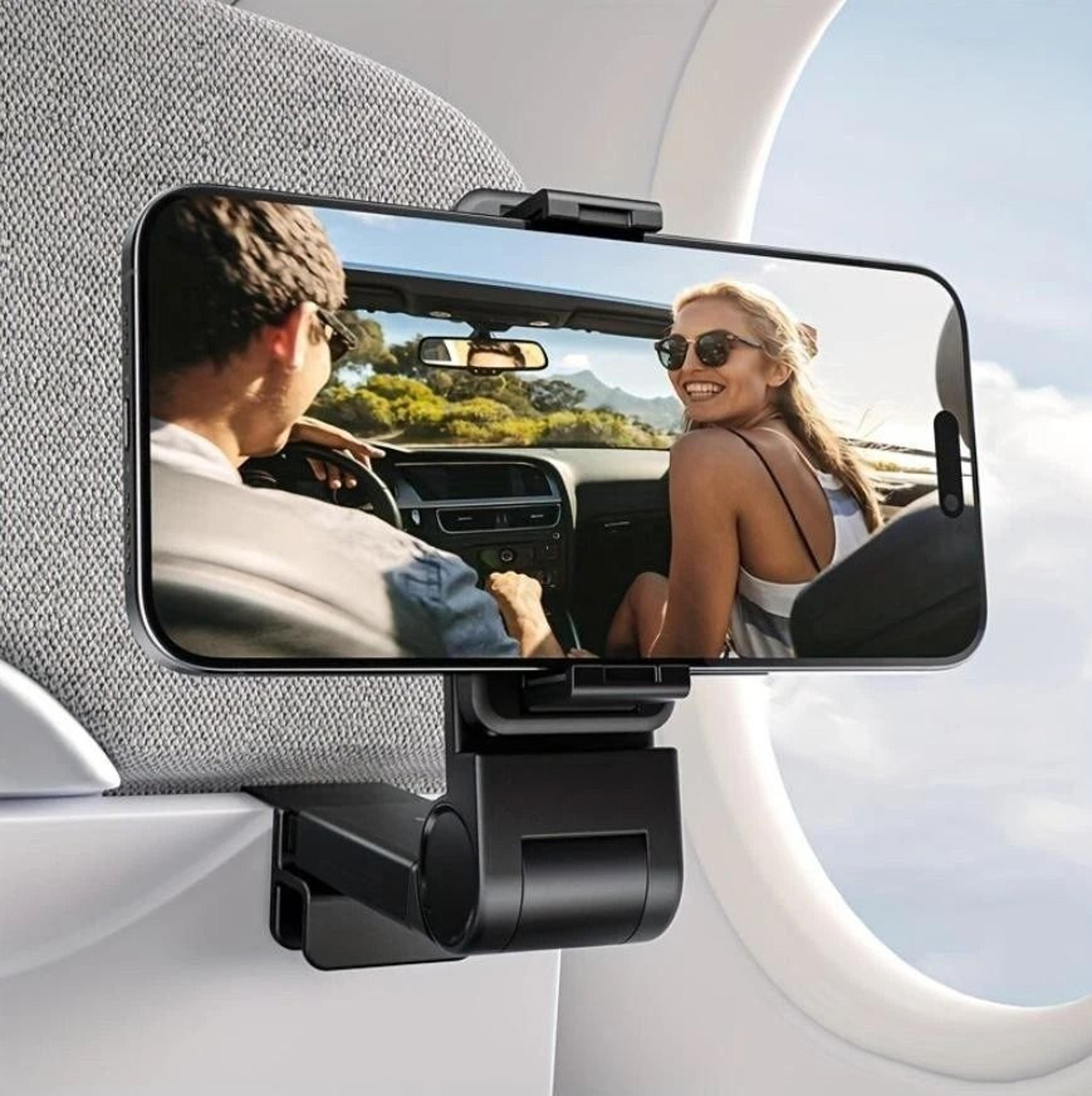 universal airplane phone holder with rotation travel essentials for plane flying