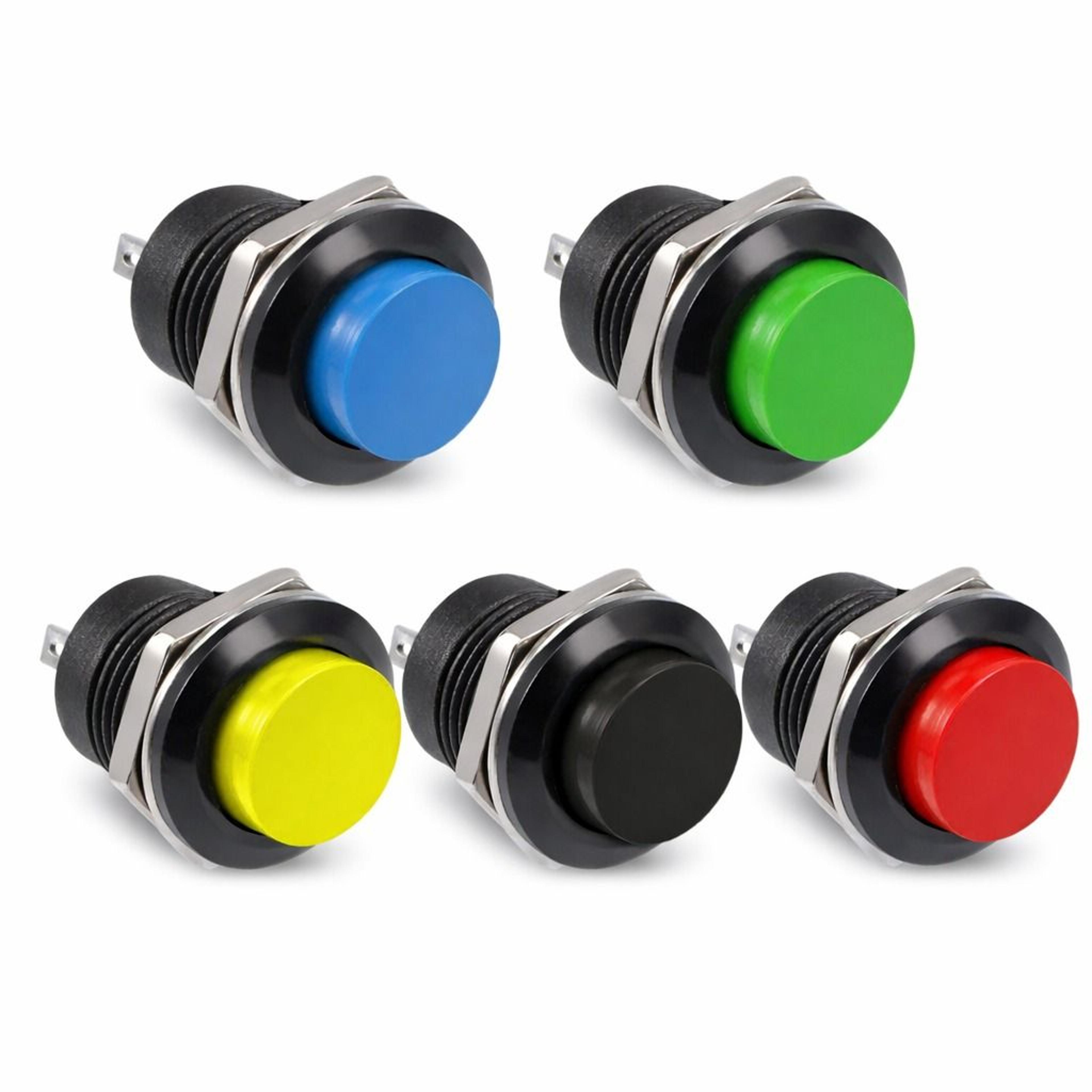 color momentary metal push button switch round, ,for electronics & automotive