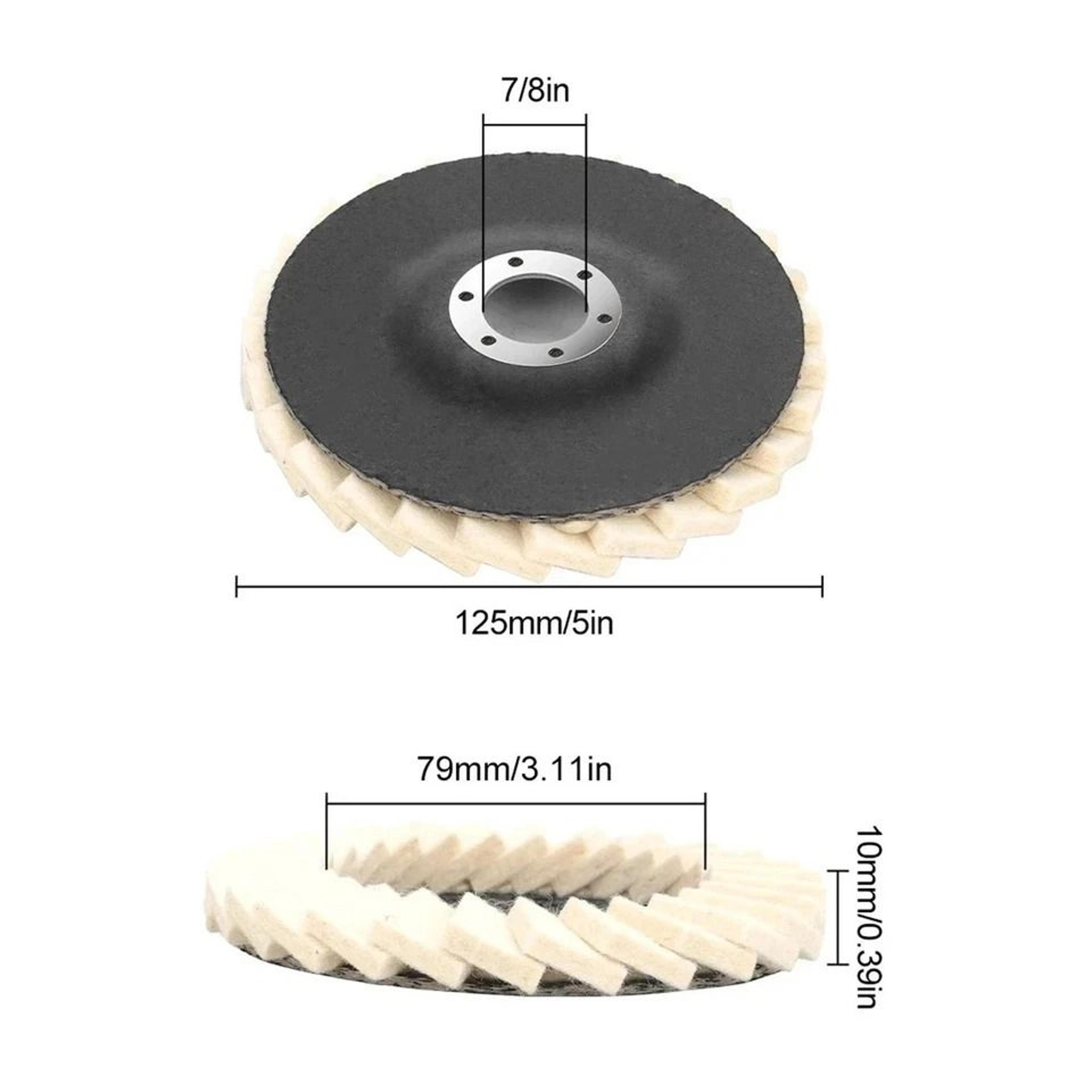 Wool Felt Polishing Buffing Discs For Metal Stone  Wood Felt Flap Pads 1