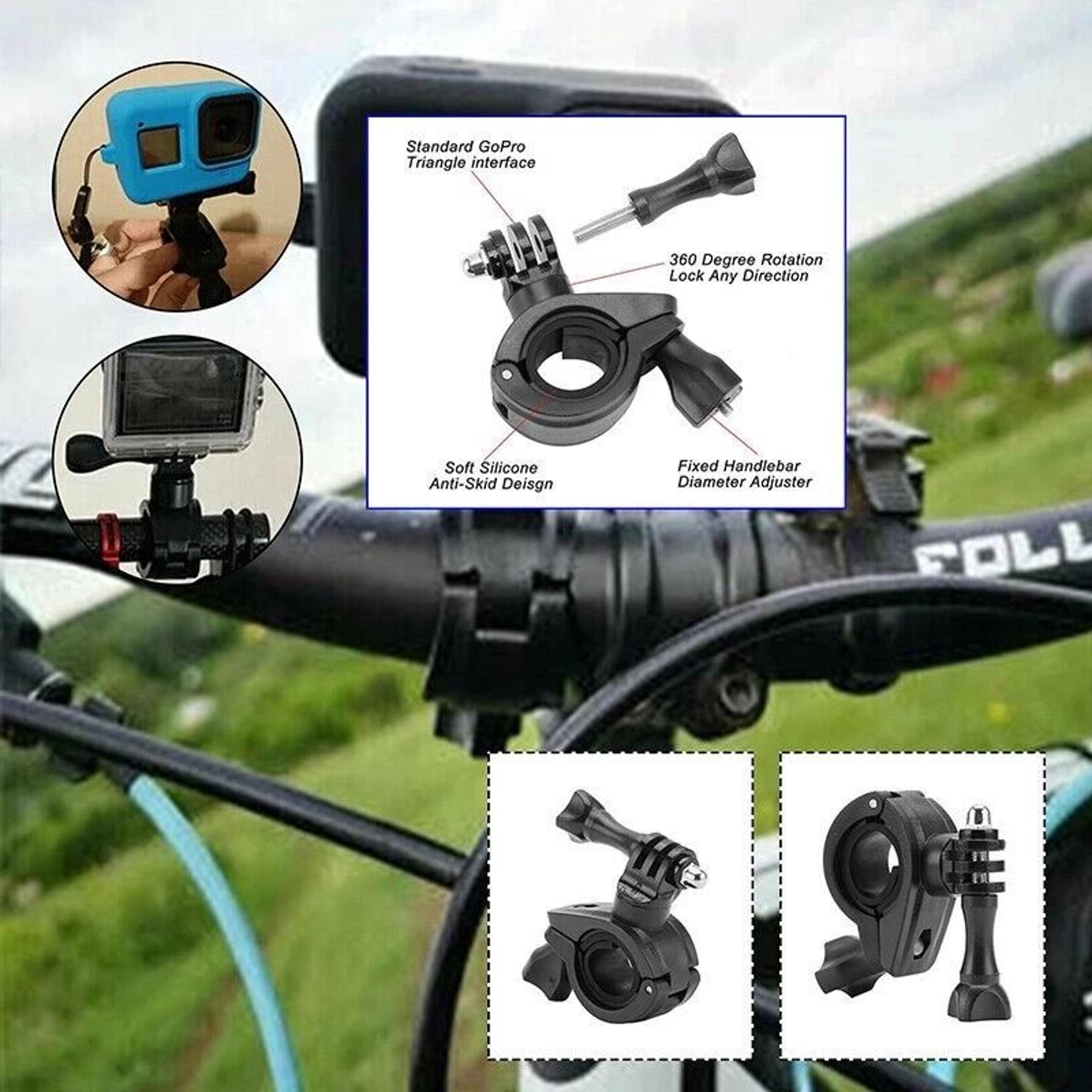 Handlebar Mount Clamp For Hero Bike Camera Holder 3