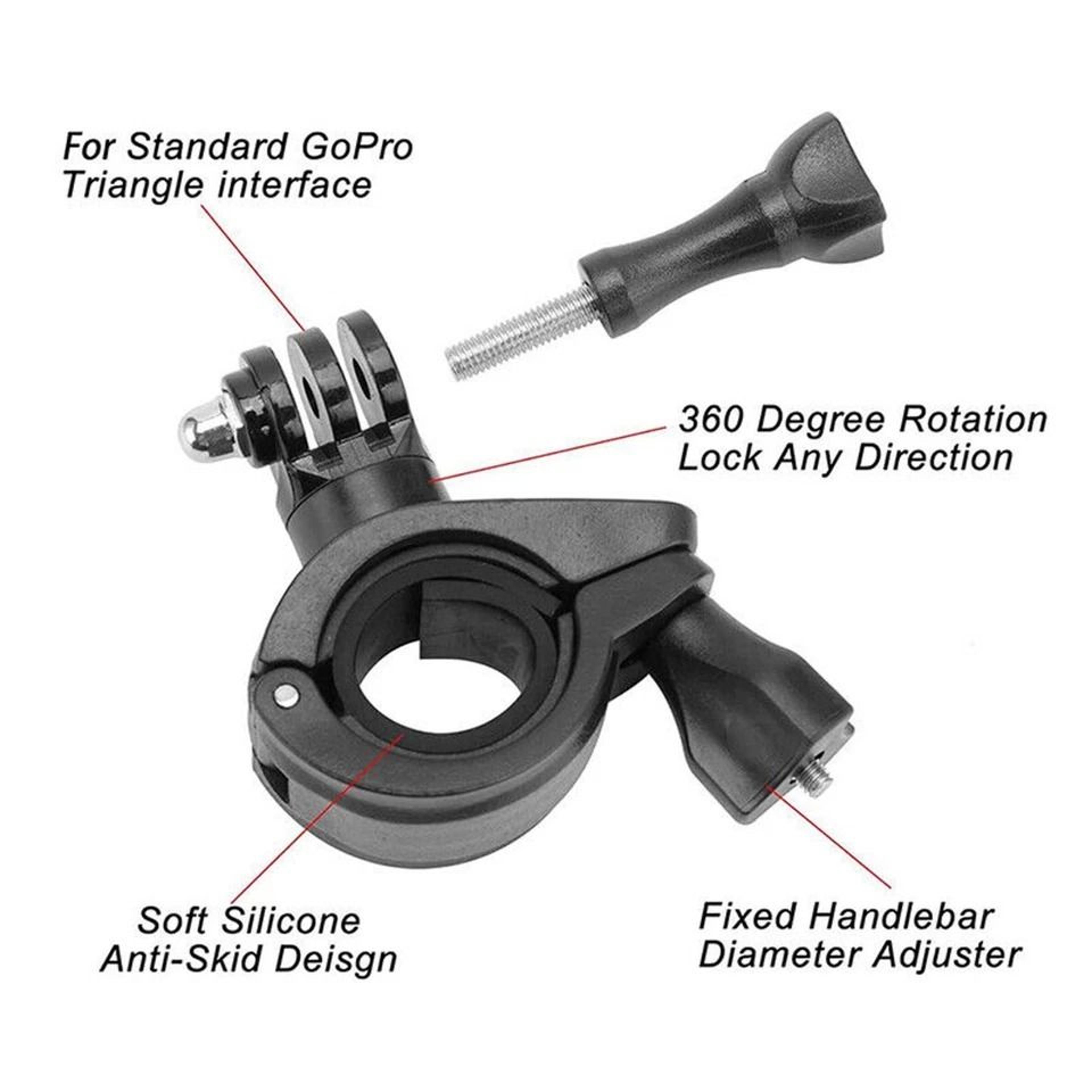 Handlebar Mount Clamp For Hero Bike Camera Holder 4