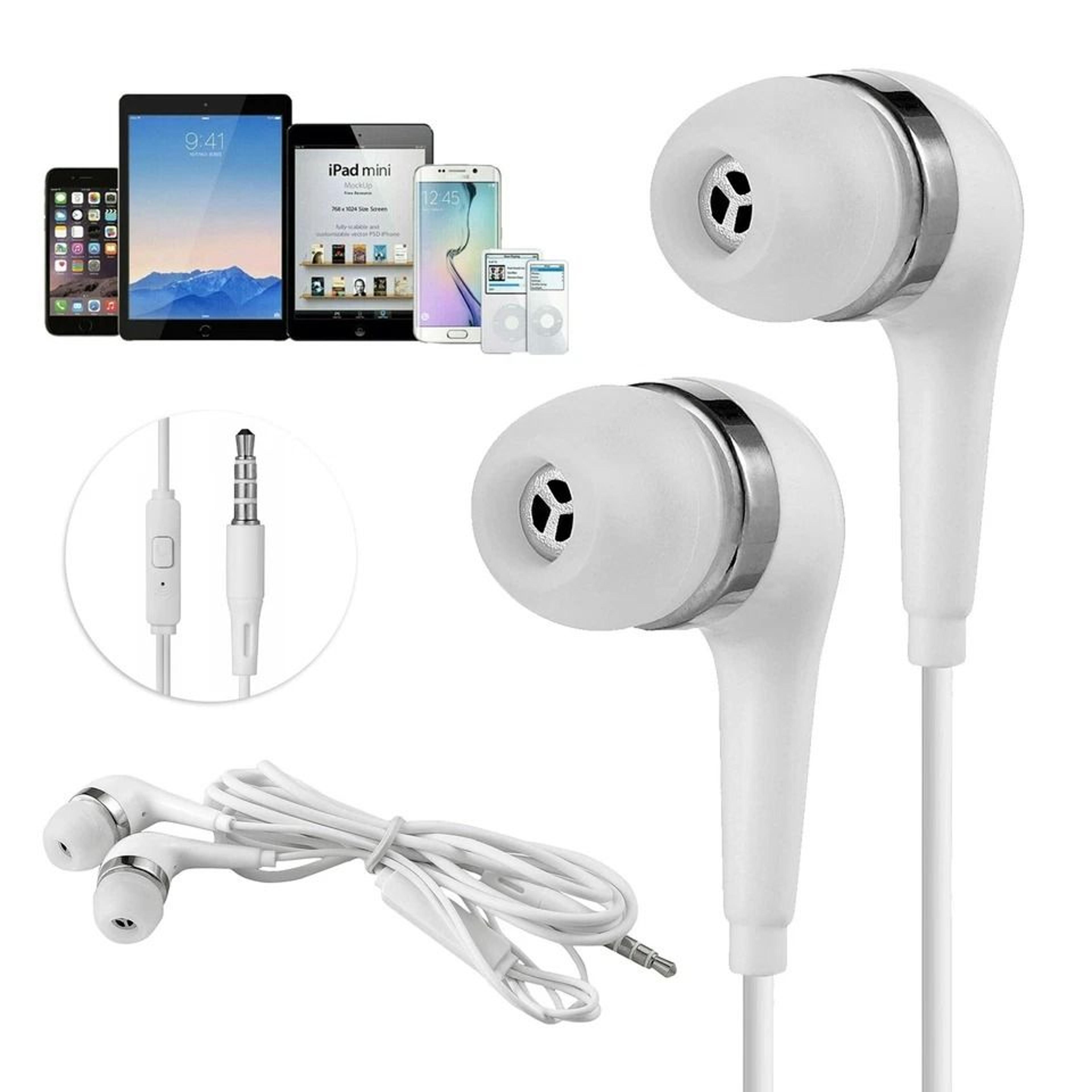 universal wired earbuds with super bass earphones headset stereo