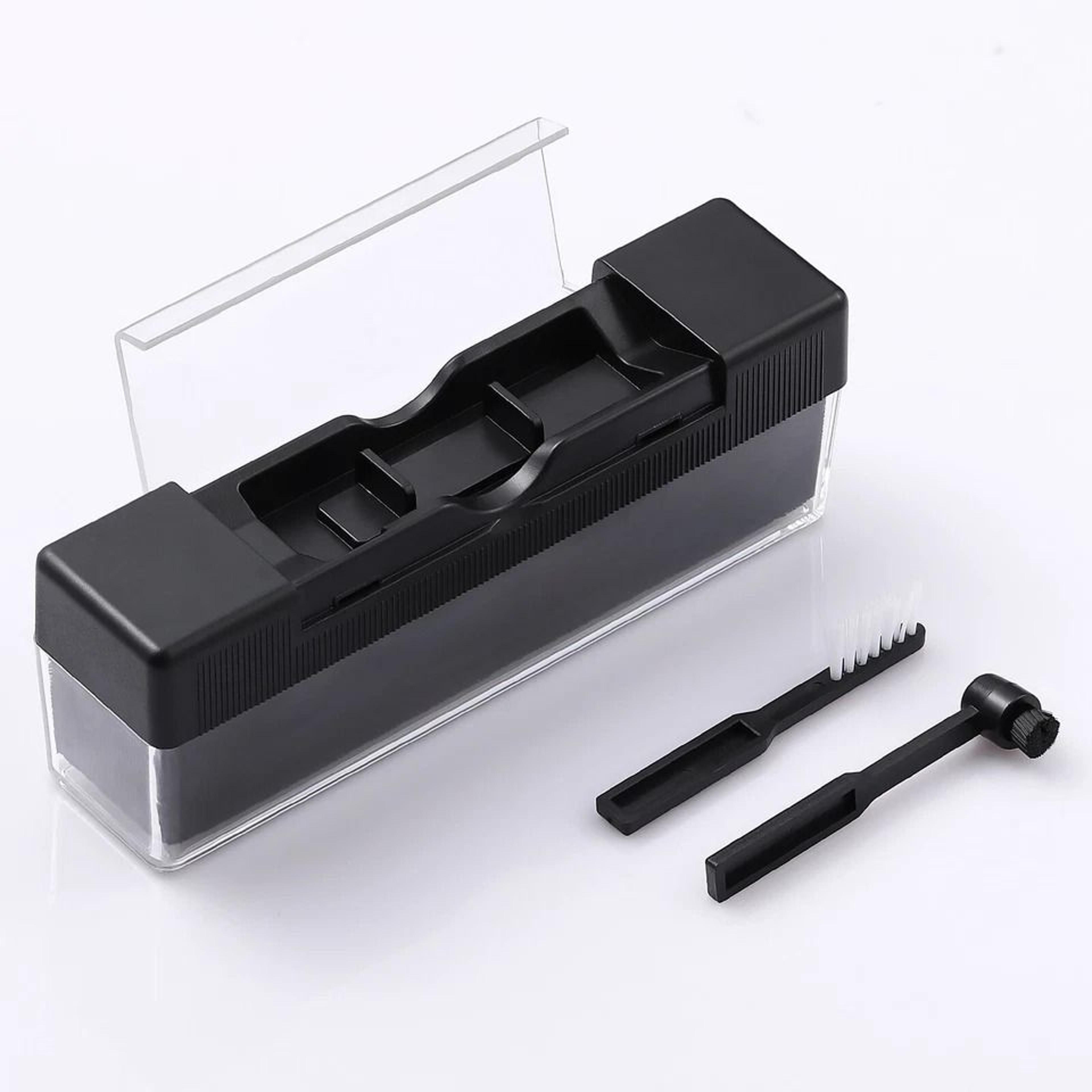 premium vinyl record cleaning kit with stylus & velvet anti static brushes