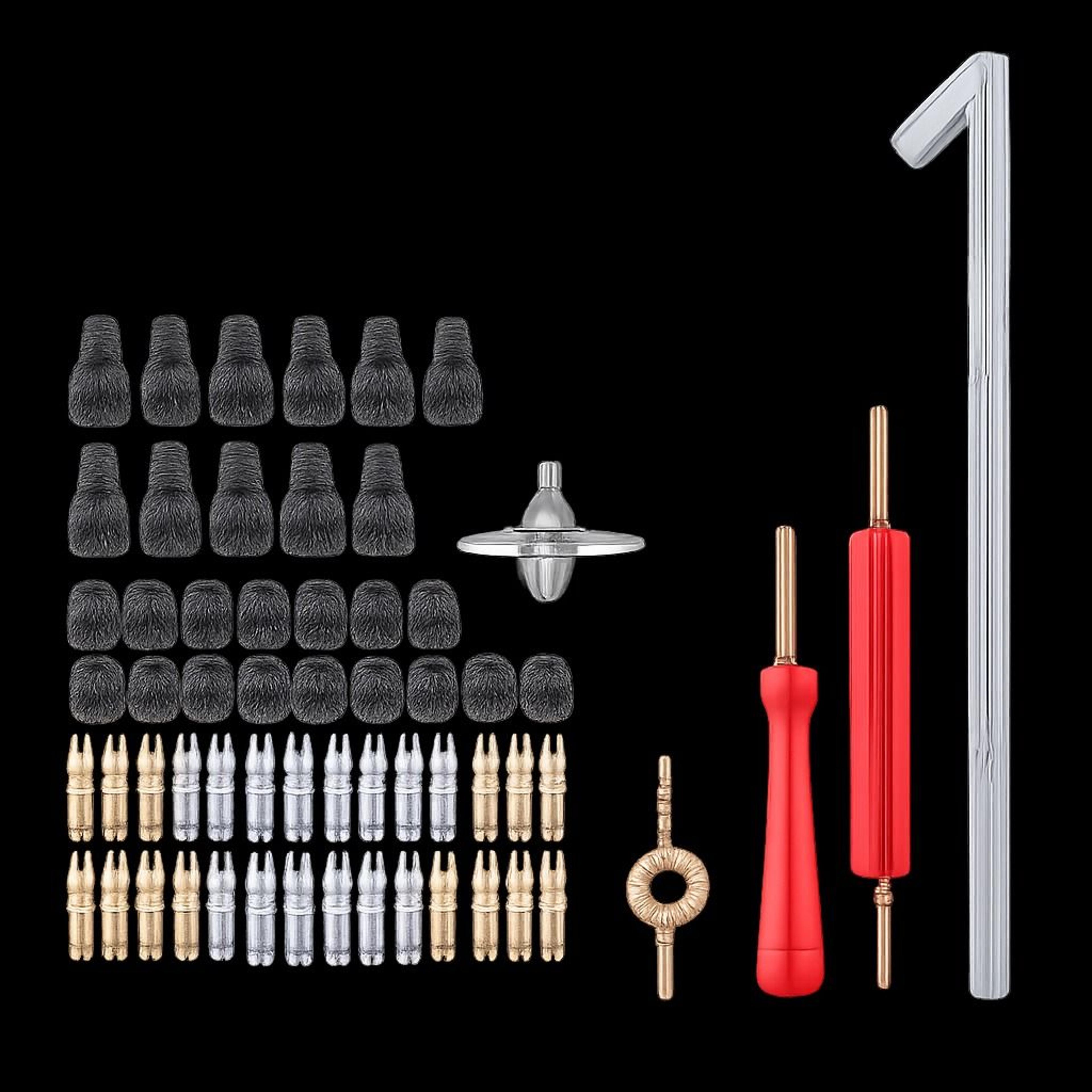 tire valve stem tool kit comprehensive car tire repair kit for valve core, stem removal & plug installation