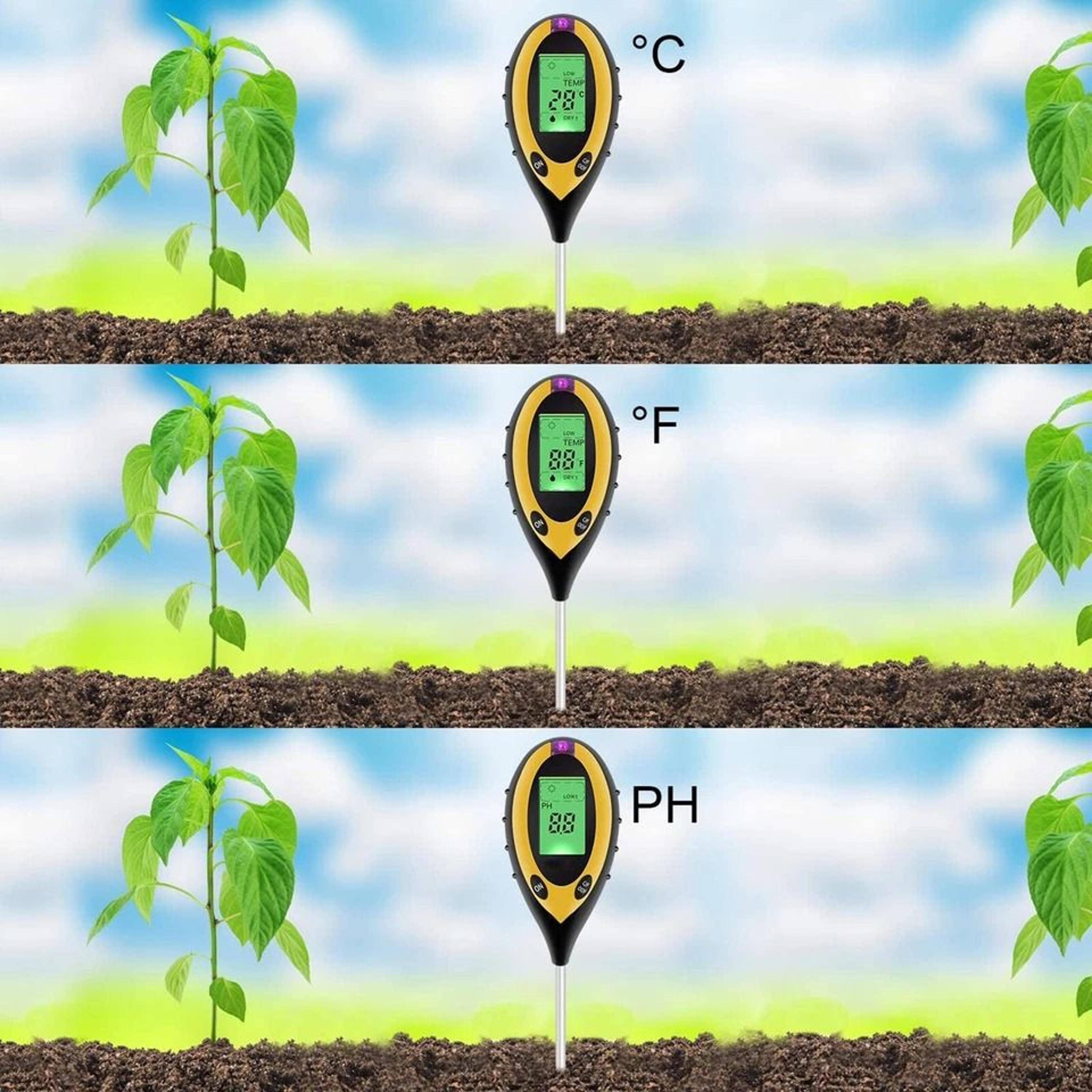 Garden Soil Tester Digital Soil Tester For PH Moisture Sunlight  Temperature 10