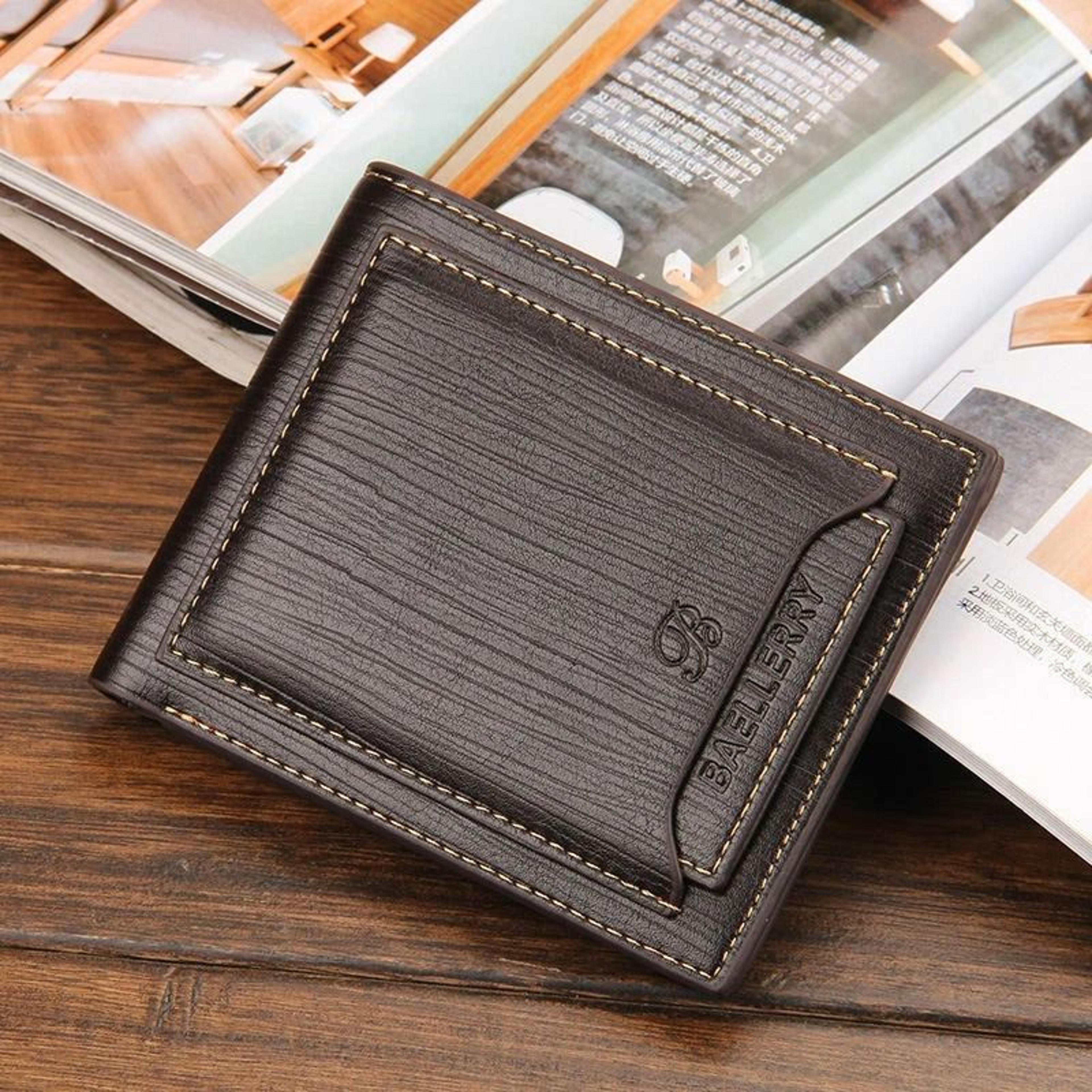 RFID Blocking Leather Bifold Wallet For Men With ID Window  Card Holder 3