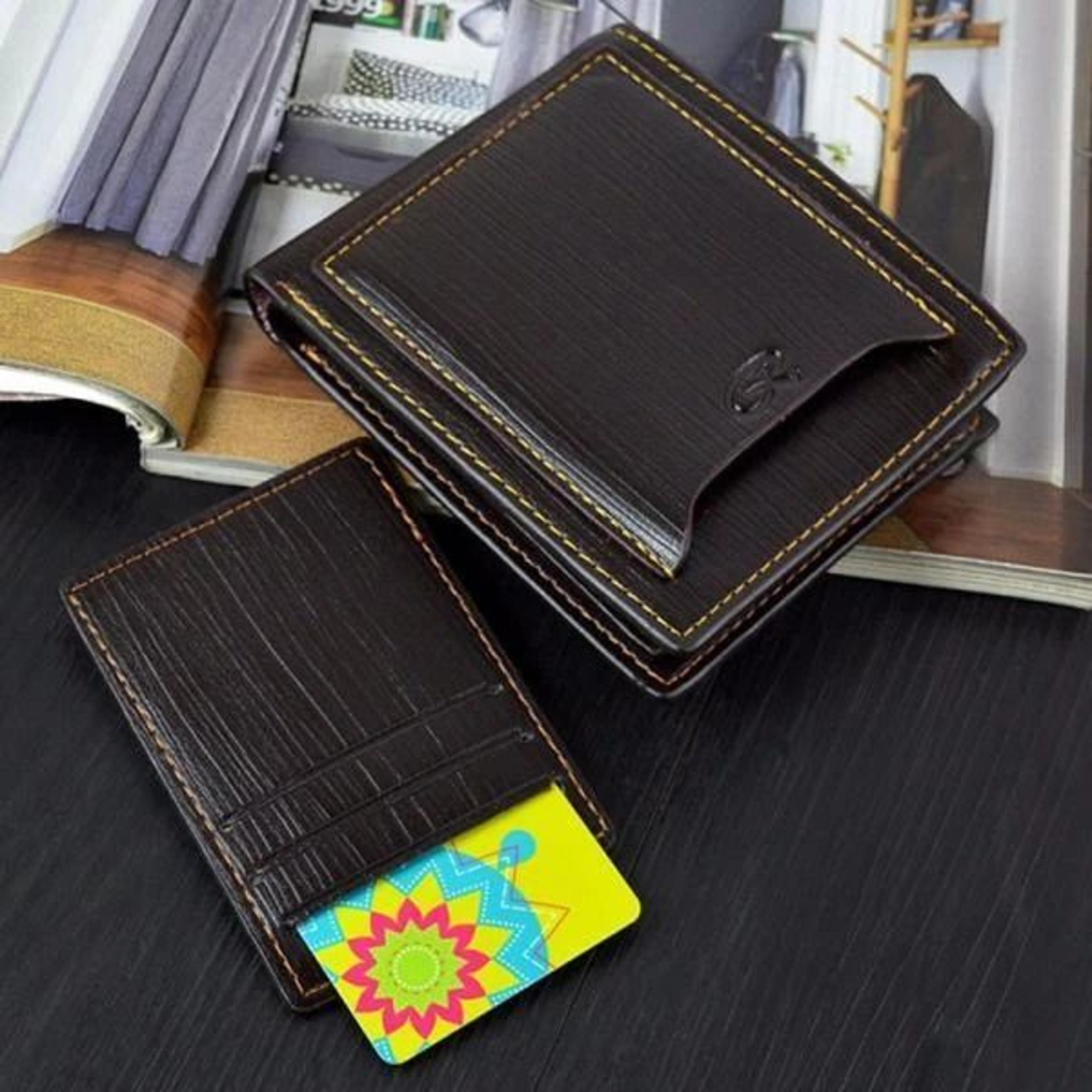 RFID Blocking Leather Bifold Wallet For Men With ID Window  Card Holder 6