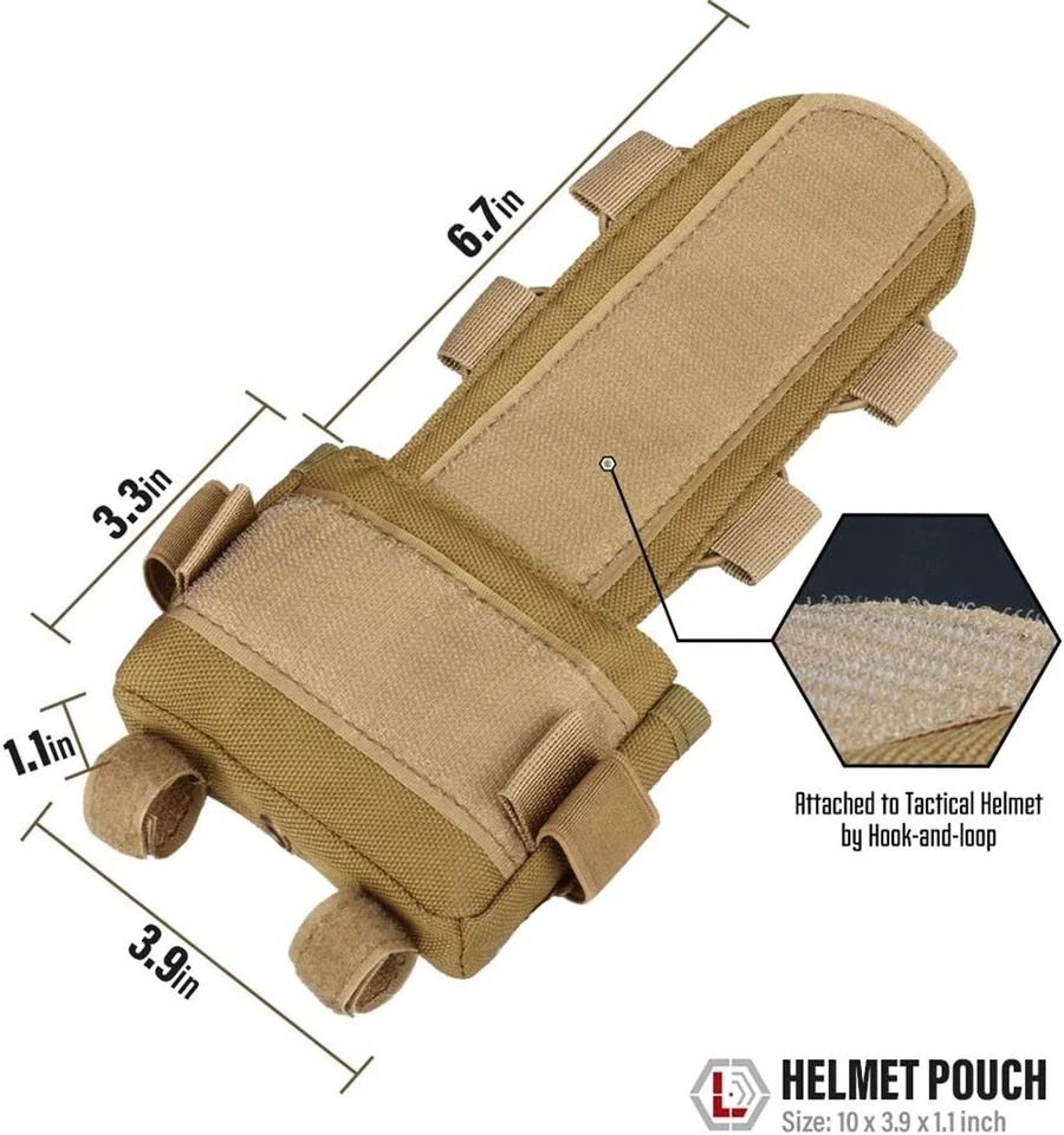 Tactical Helmet Battery Pouch  Counterweight Balancing Weight Bag Airsoft Helmet Accessory 5