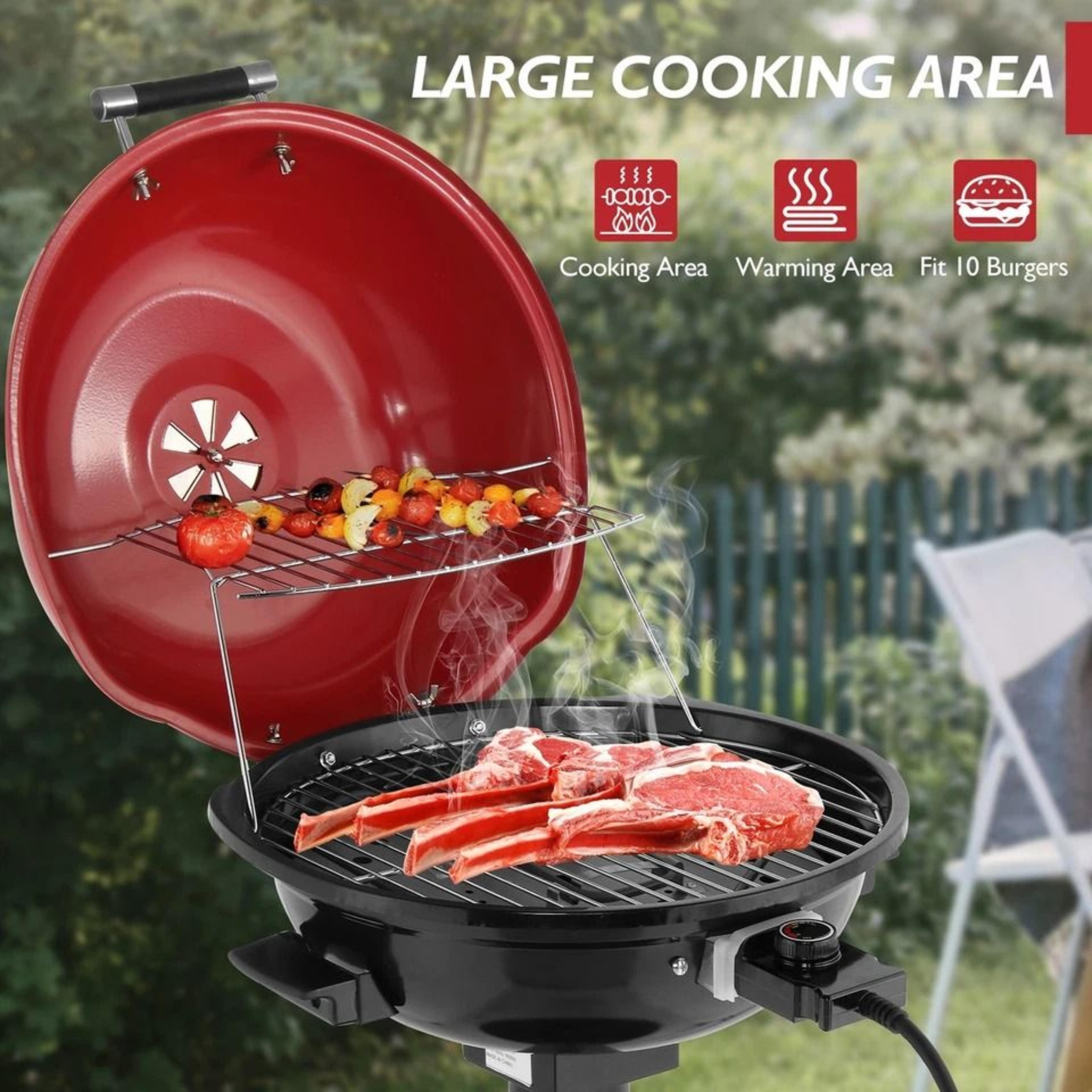 Portable Electric Grill Outdoor BBQ Barbecue With Adjustable Temperature For Garden  Patio 3