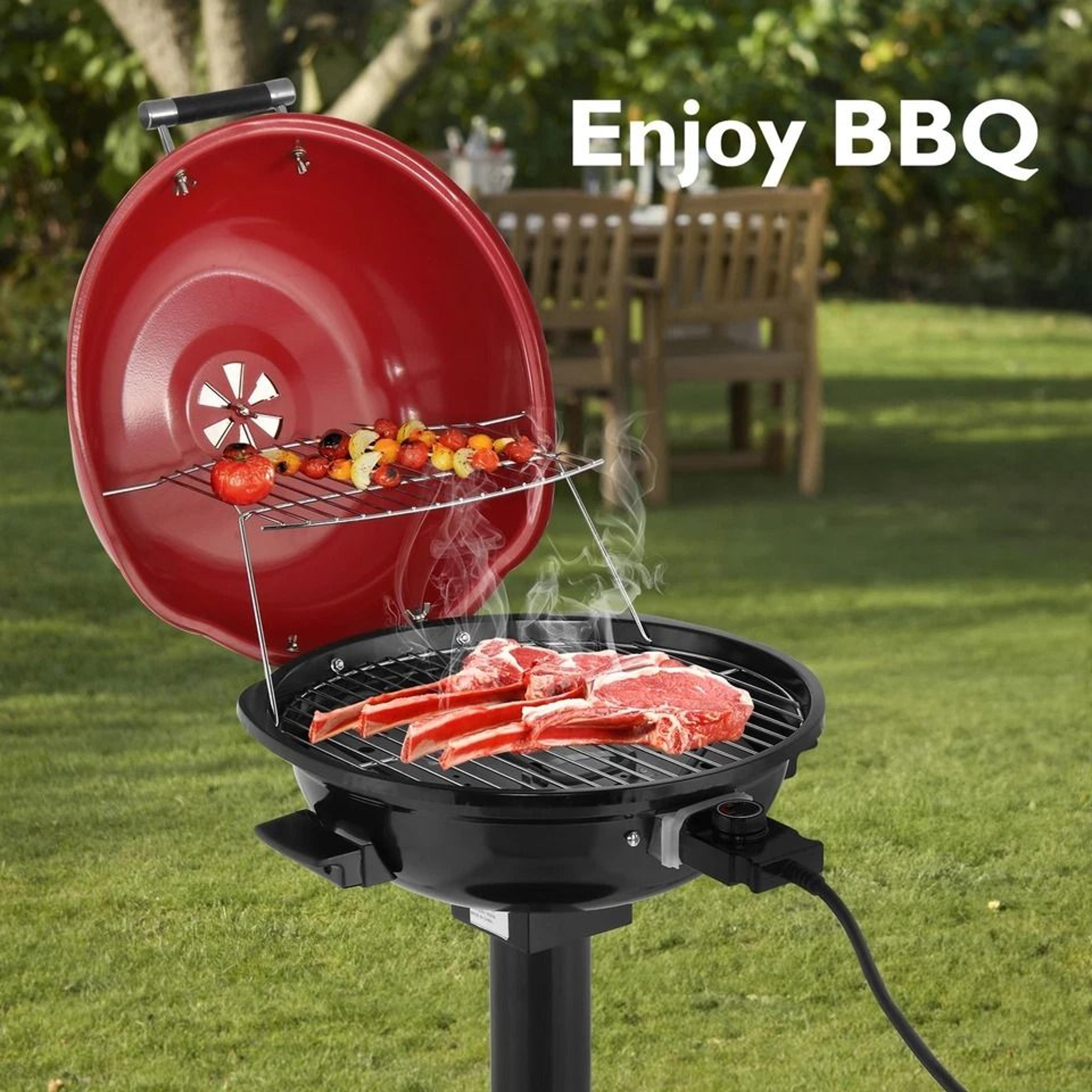 Portable Electric Grill Outdoor BBQ Barbecue With Adjustable Temperature For Garden  Patio 8