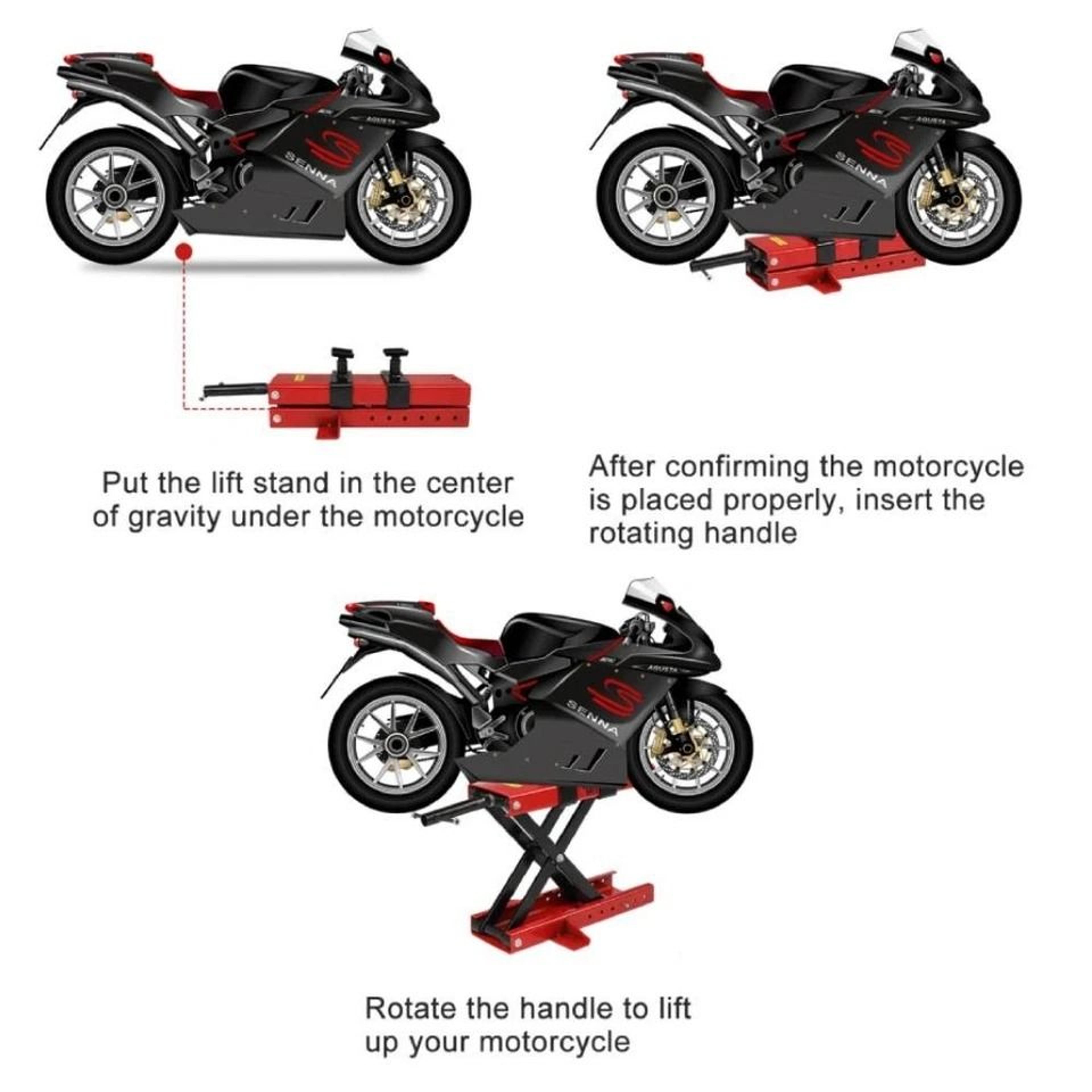 Motorcycle Scissor Lift Jack For ATV And Dirt Bike Maintenance Stand 4