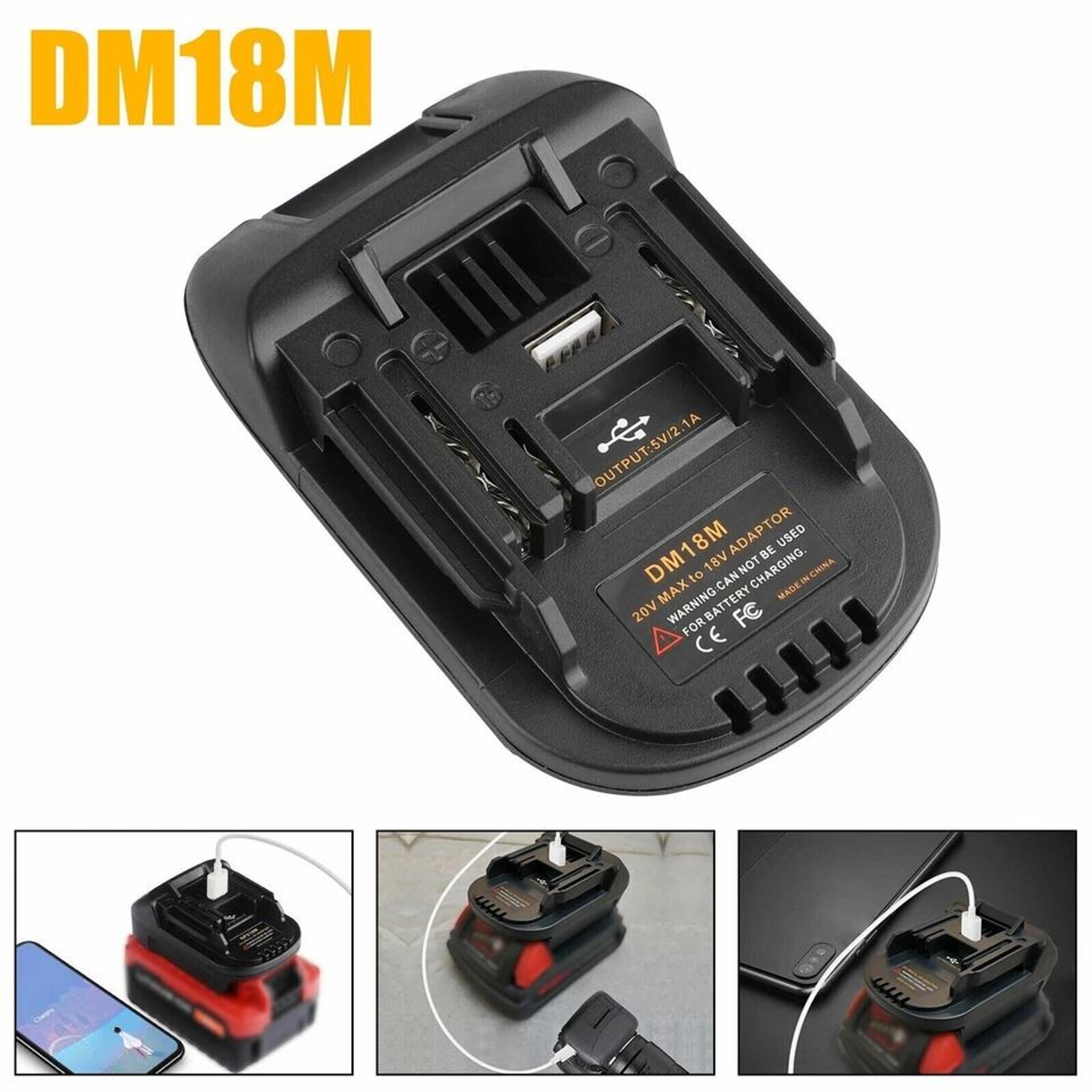 Battery Adapter For Makita Tools With USB For DeWalt And Milwaukee Batteries 1