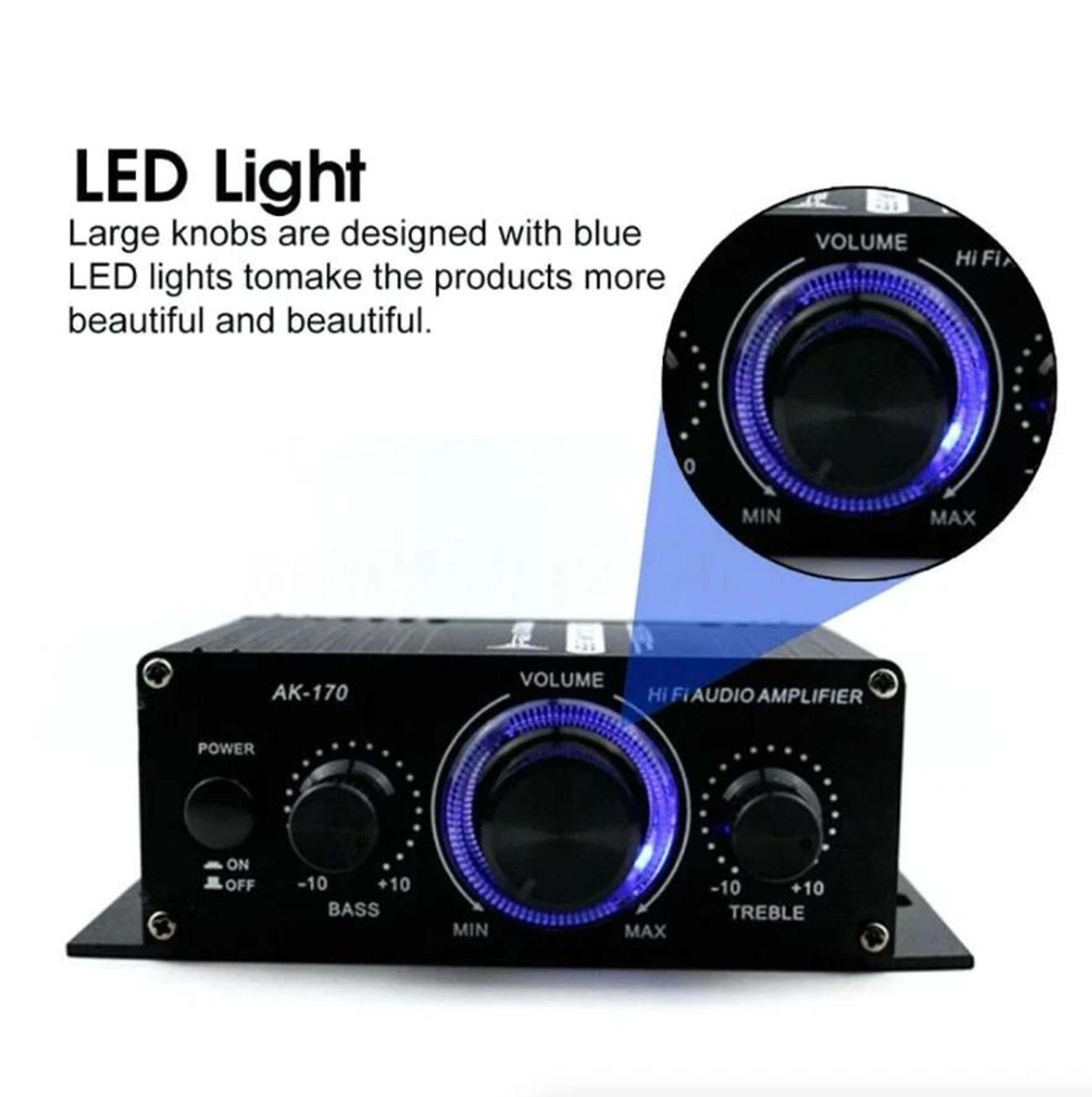 Channel Amplifier HiFi Stereo Bass Amp For Car And Home 7