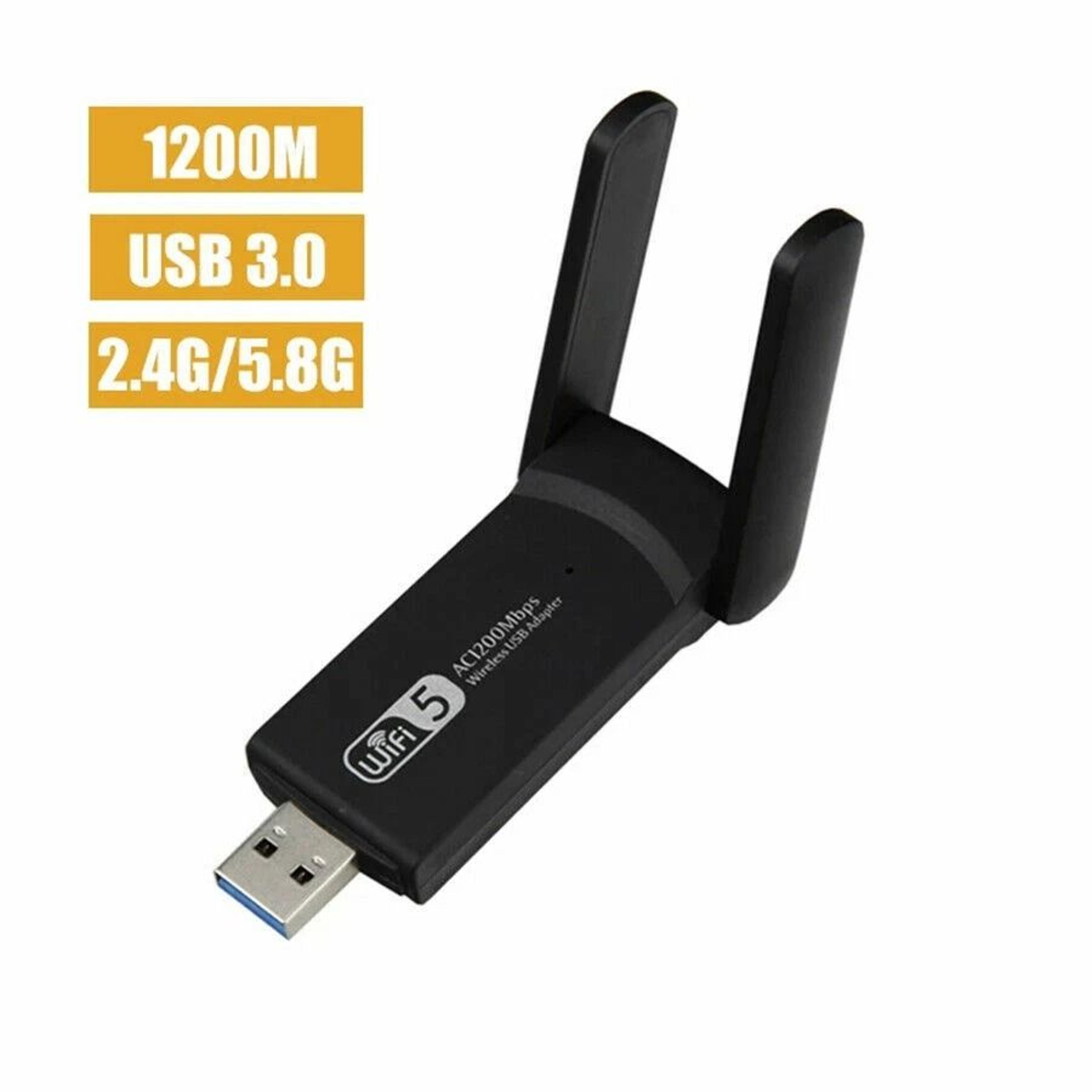 USB WiFi Adapter Dual Band USB Long Range Antenna Dongle For PC Laptop 4