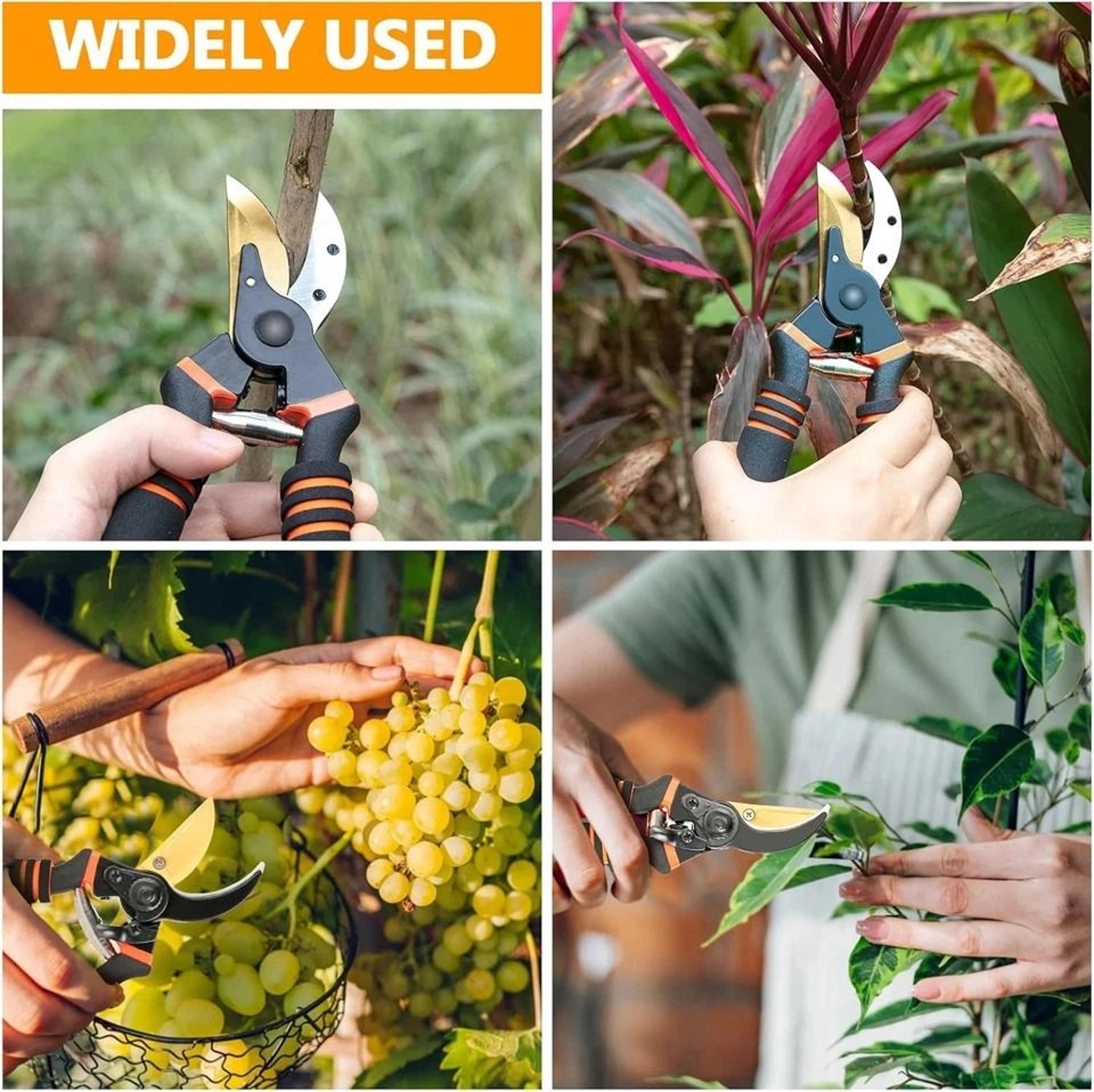 Steel Pruning Shears Heavy Duty Garden Branch Trimmer 2
