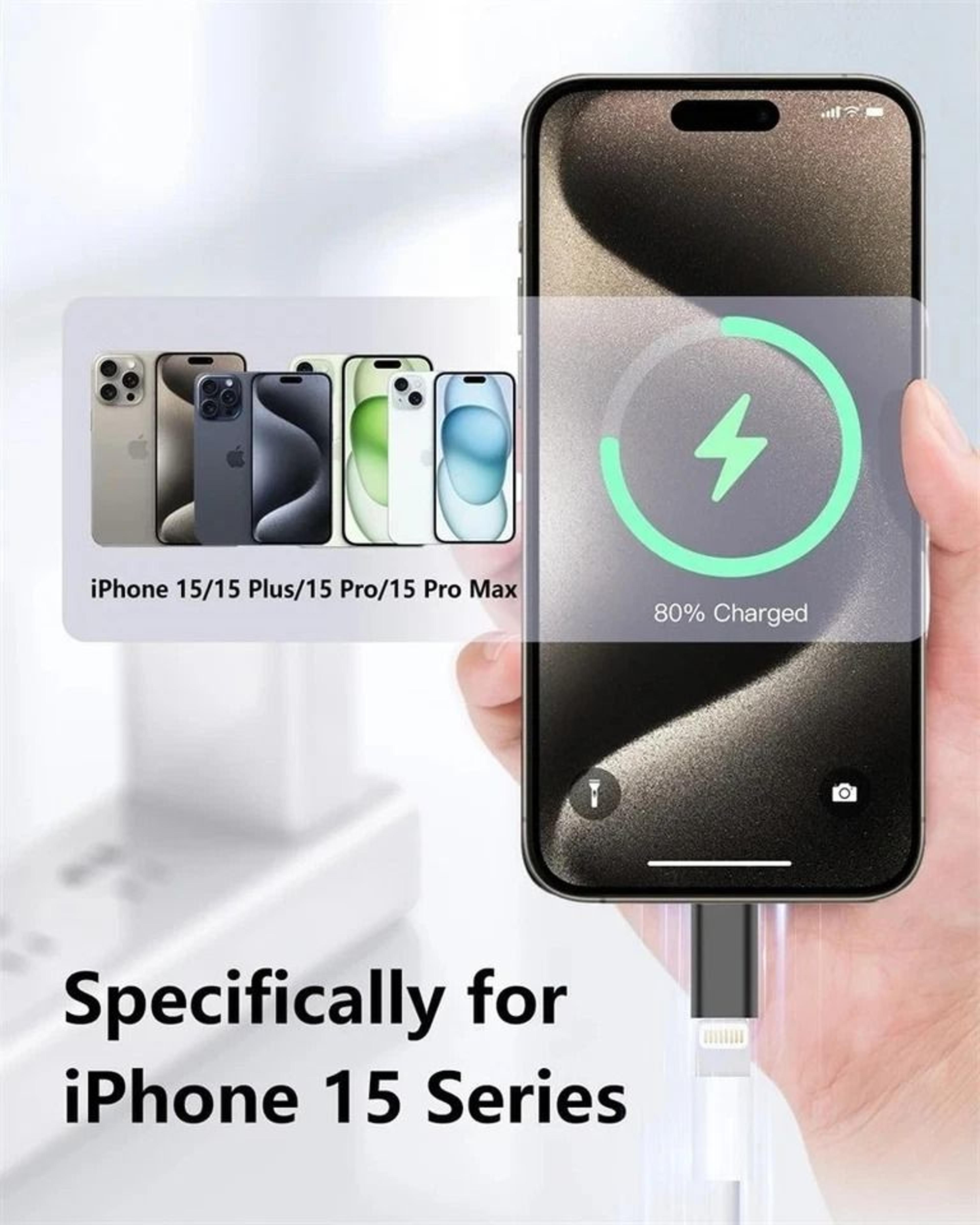 Lightning To USB C Adapter For IPhone Fast Charging Data Sync Converter 1