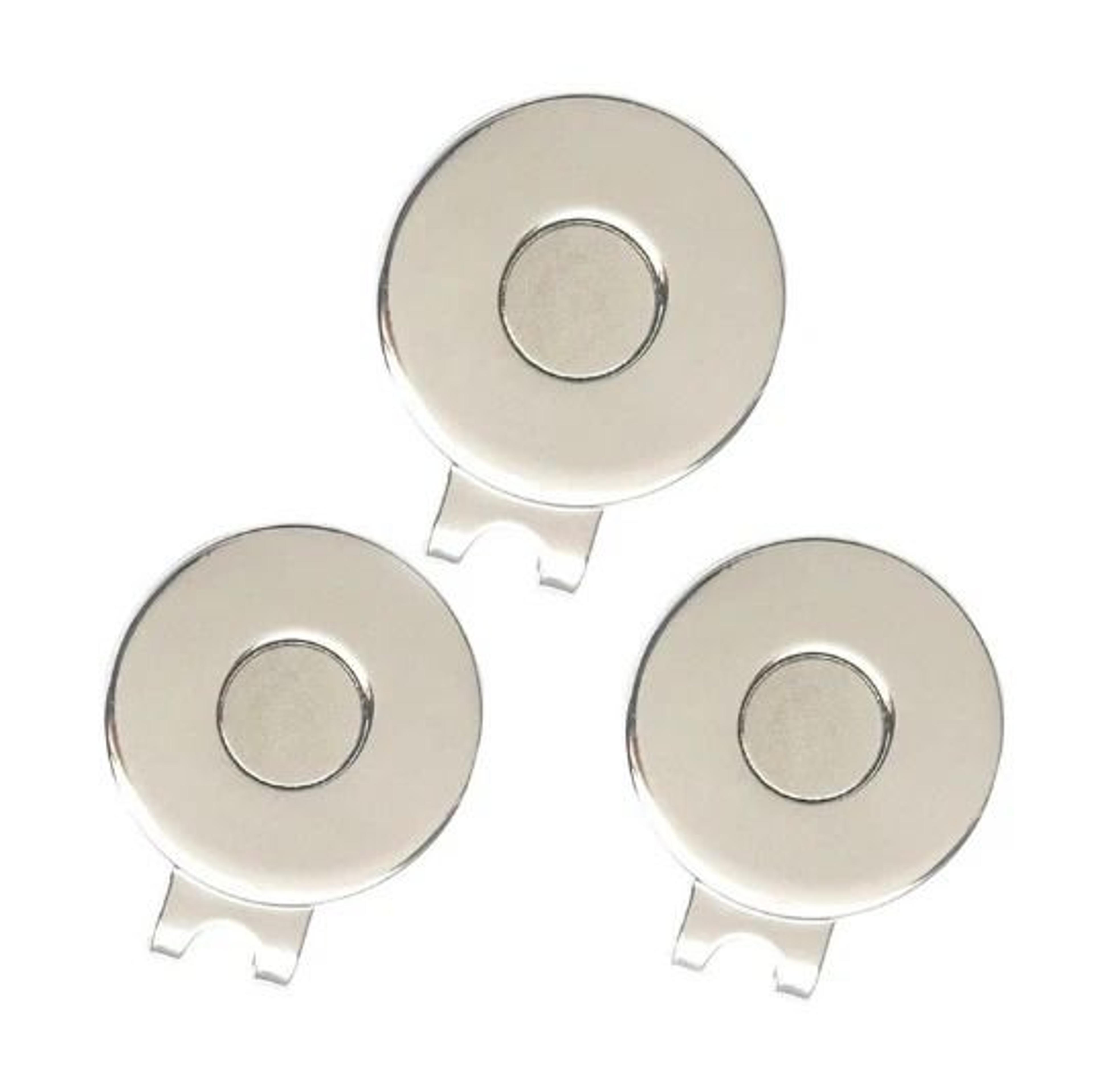 golf ball marker cap clip set silver metal hat clips