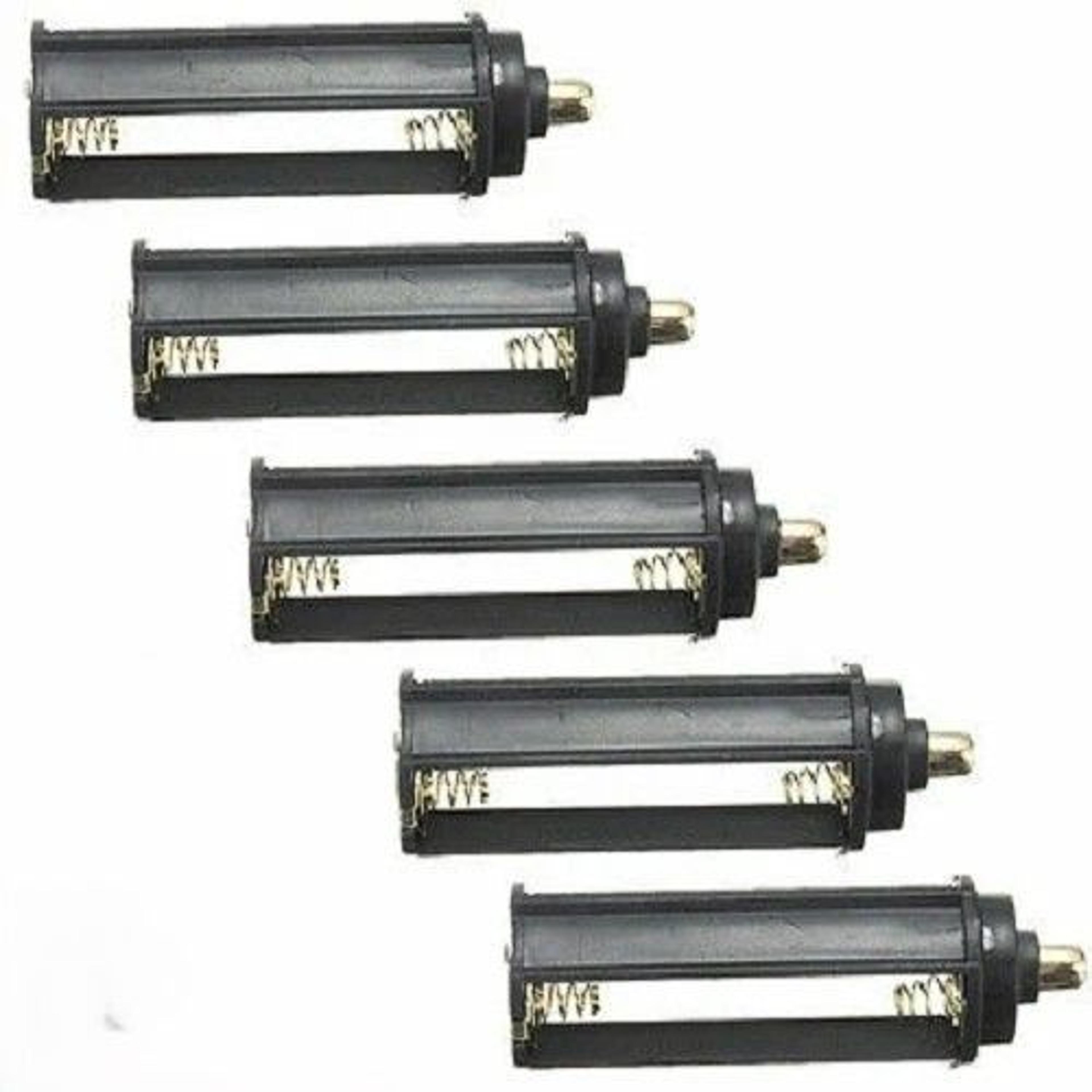 battery holder for flashlight adapter black plastic case