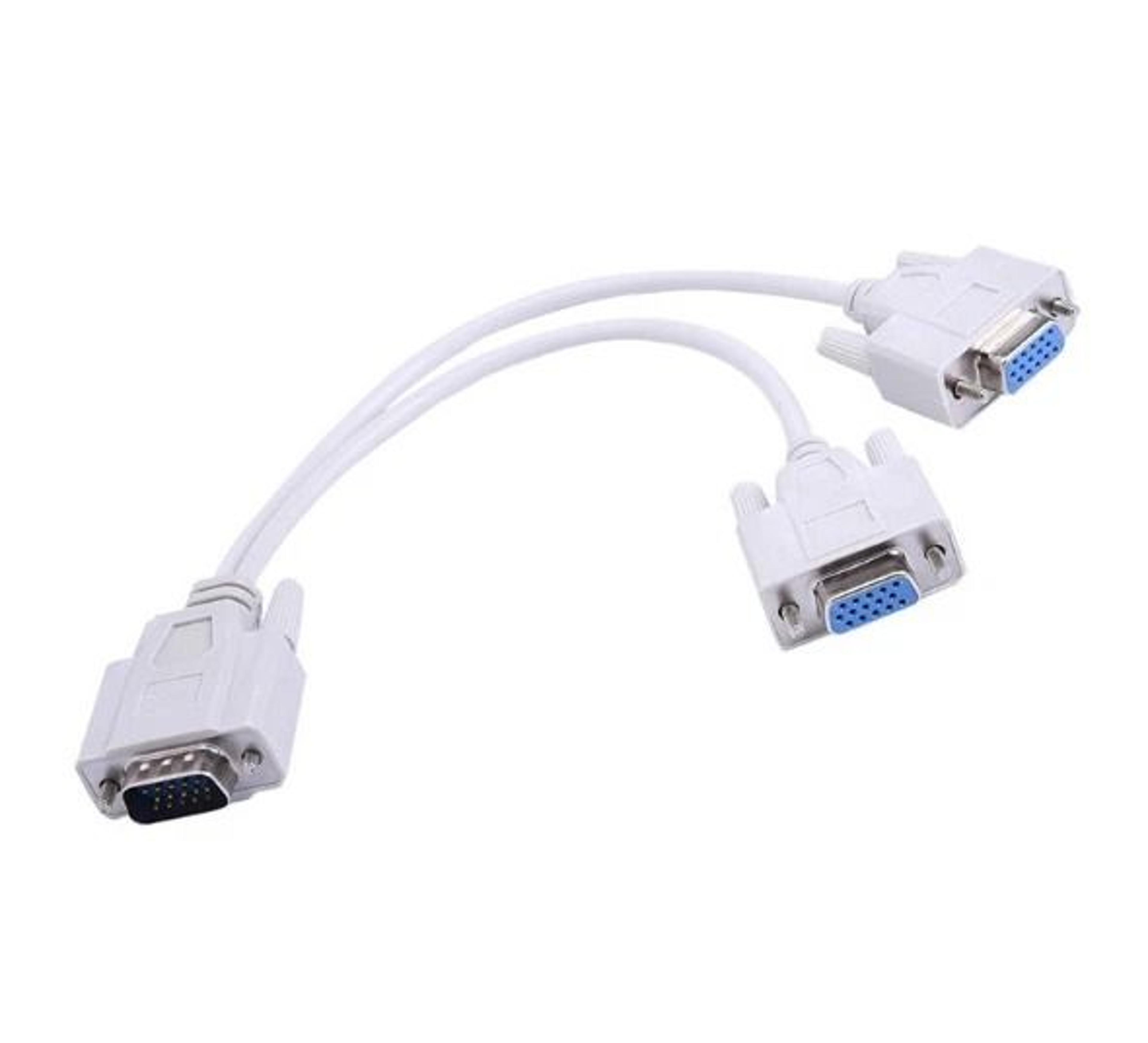 vga splitter cable female vga y adapter for monitor and tv sharing