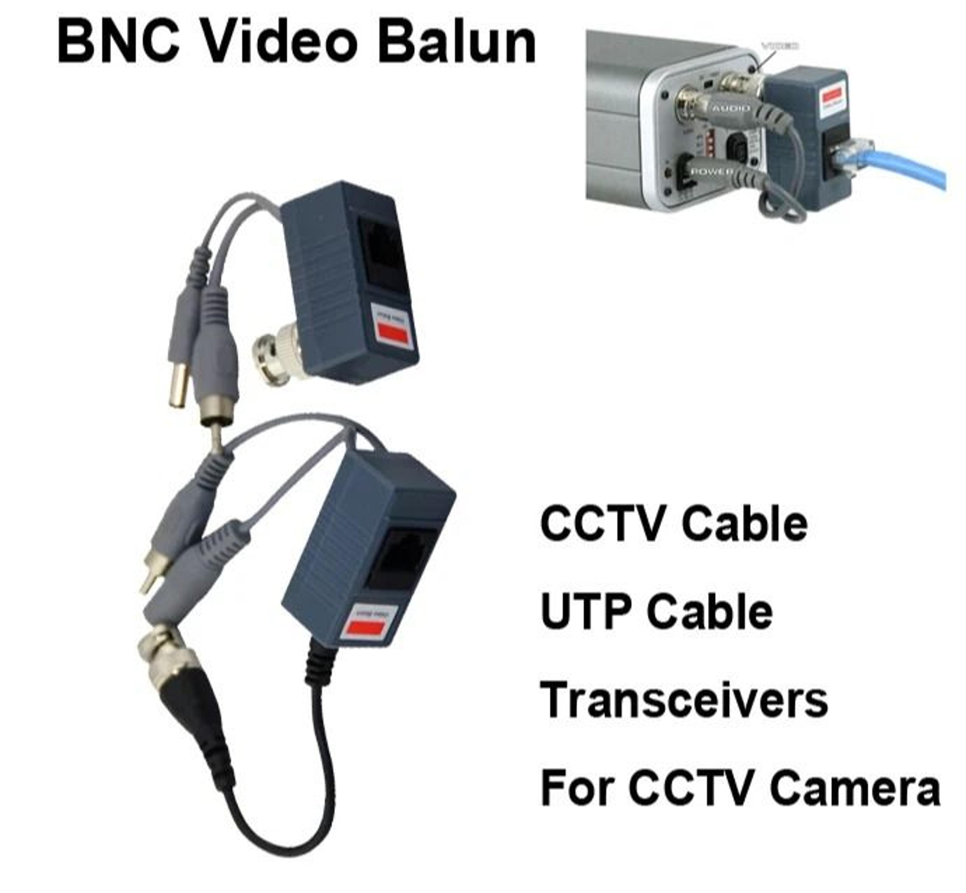 CCTV Balun Pair Video Power Audio Adapter For Security Cameras 2